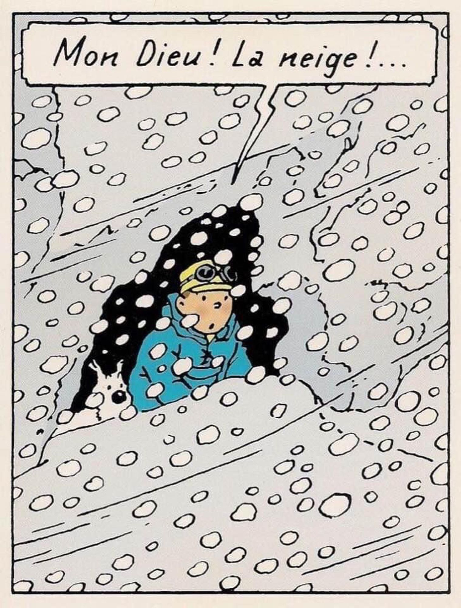 Tintin sous la neige