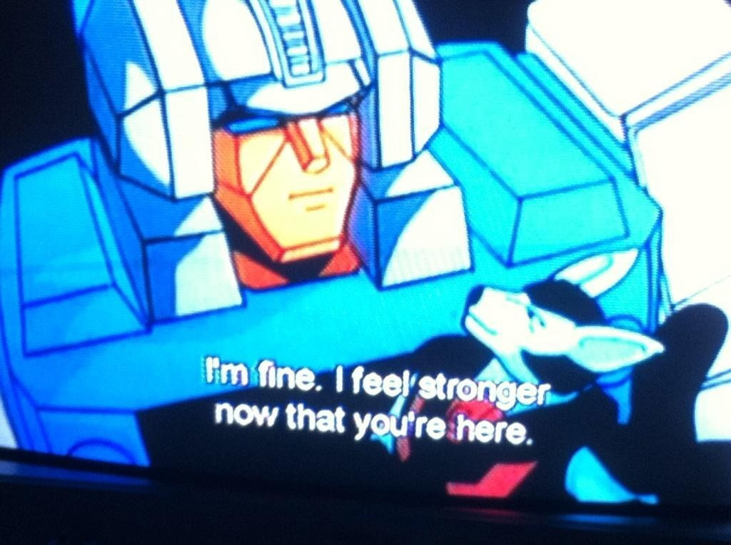 Battle Beast tells Transformer "I'm fine. I feel stronger now that you're here"