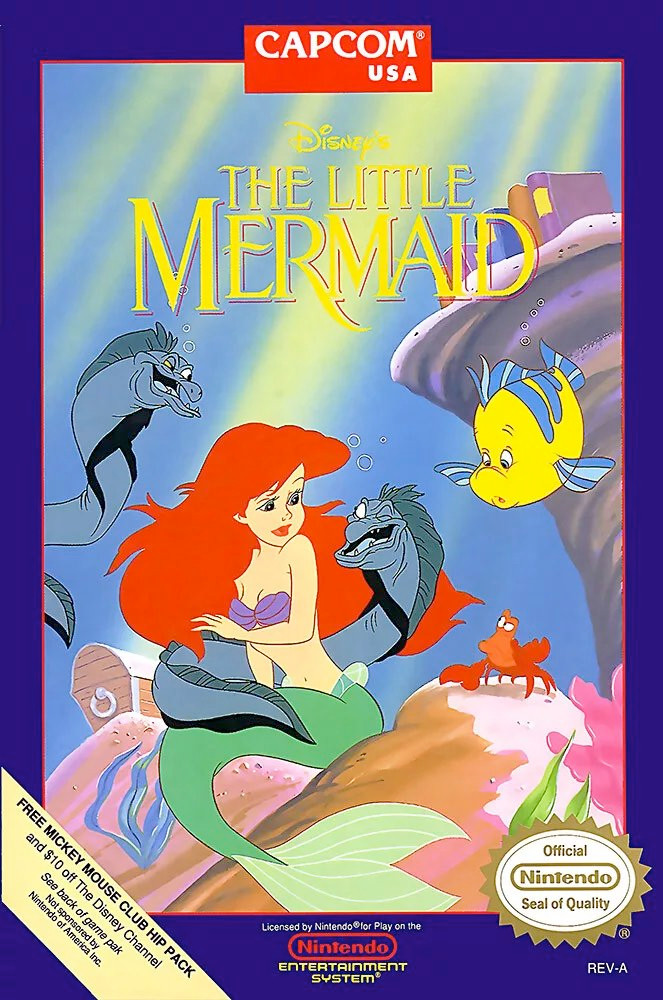 The Little Mermaid NES box art