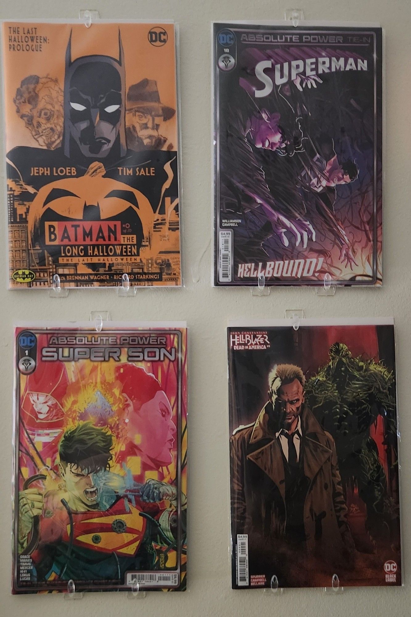 Batman: The Long Halloween: The Last Halloween #0, Superman #18, Absolute Power: Super Son #1, Hellblazer: Dead in America #9