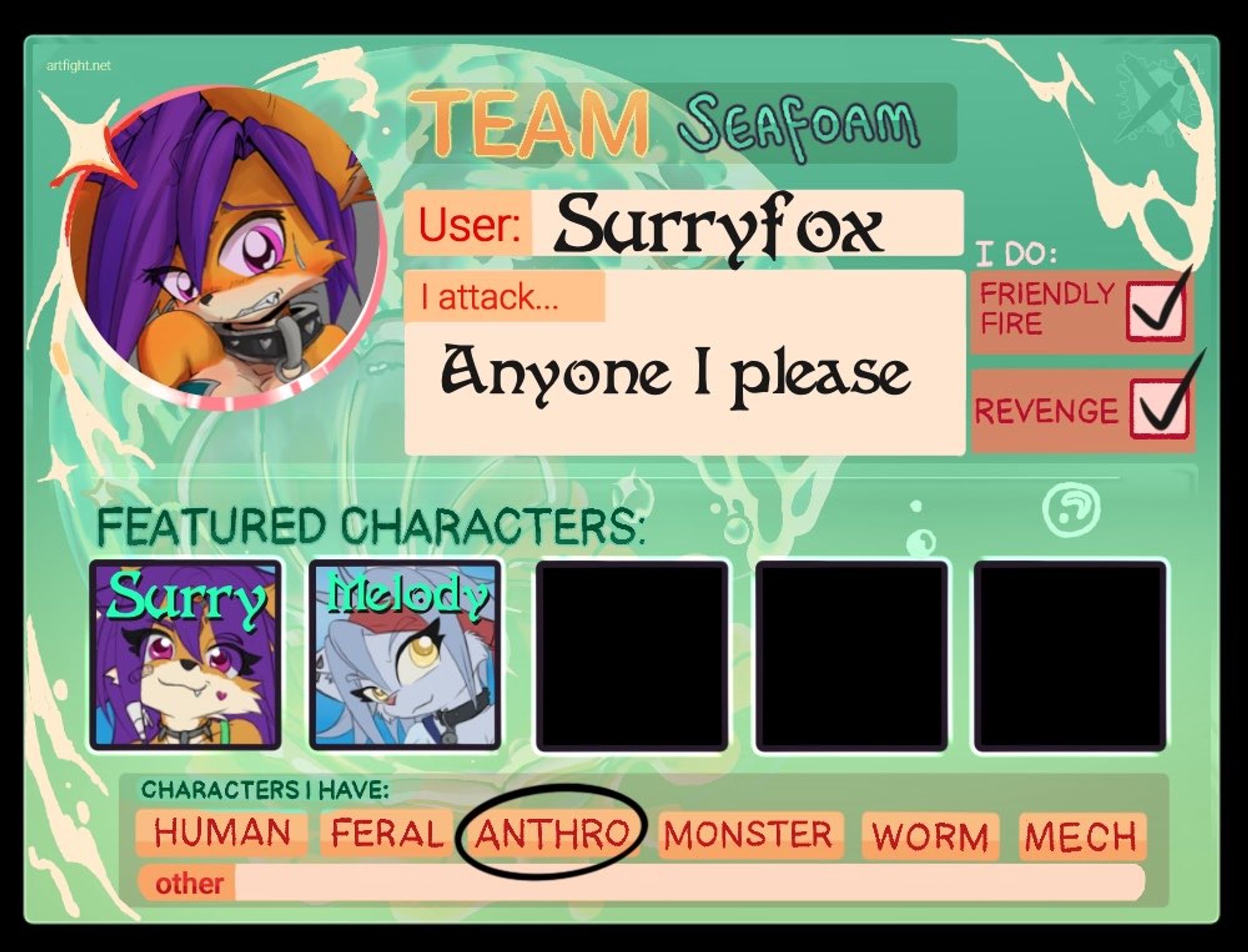 artfight id for surryfox