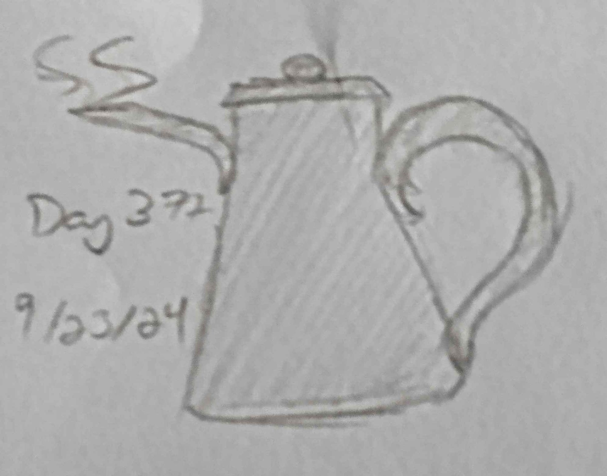 a sketch of a kettle