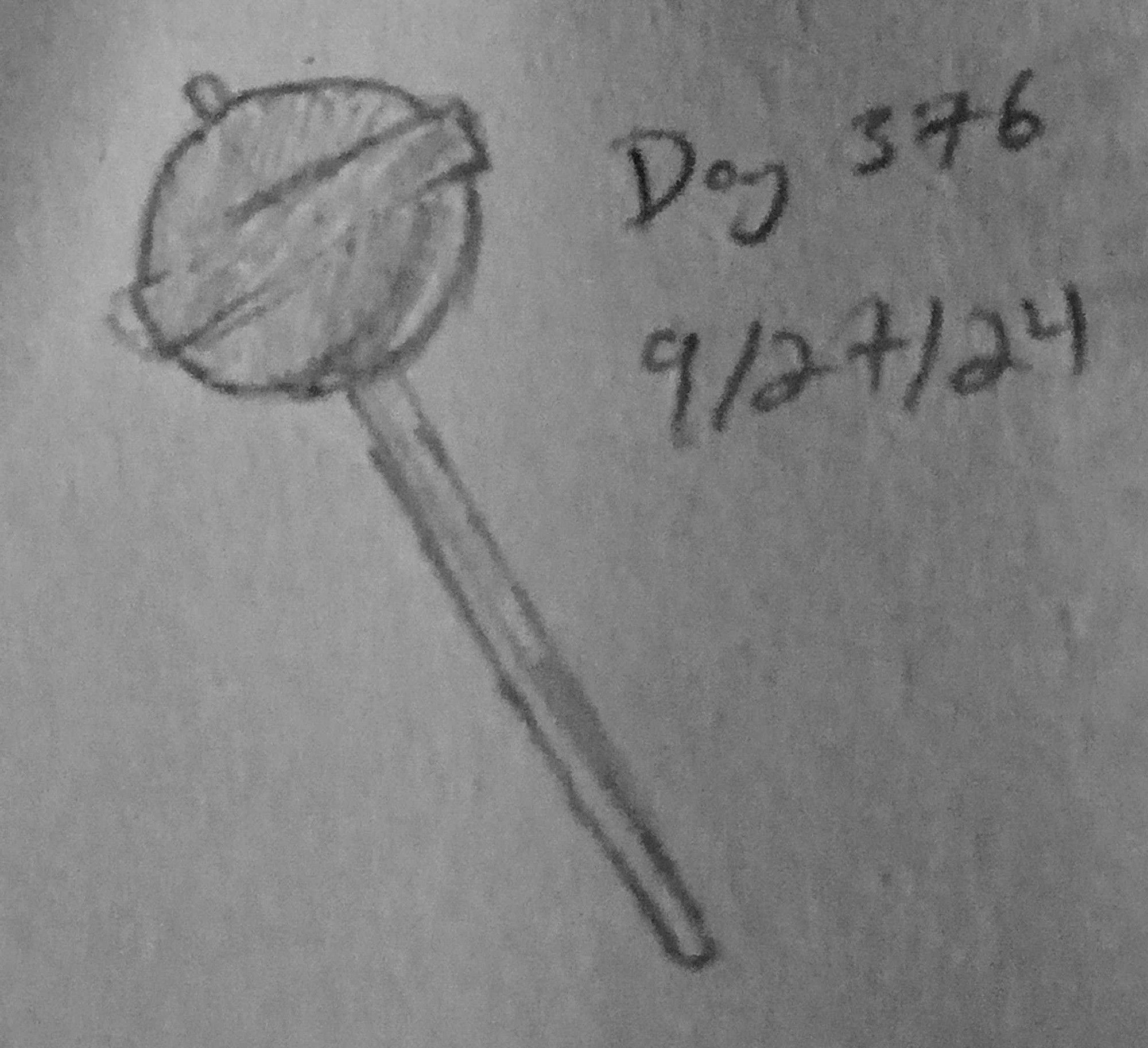 a sketch of a lollipop