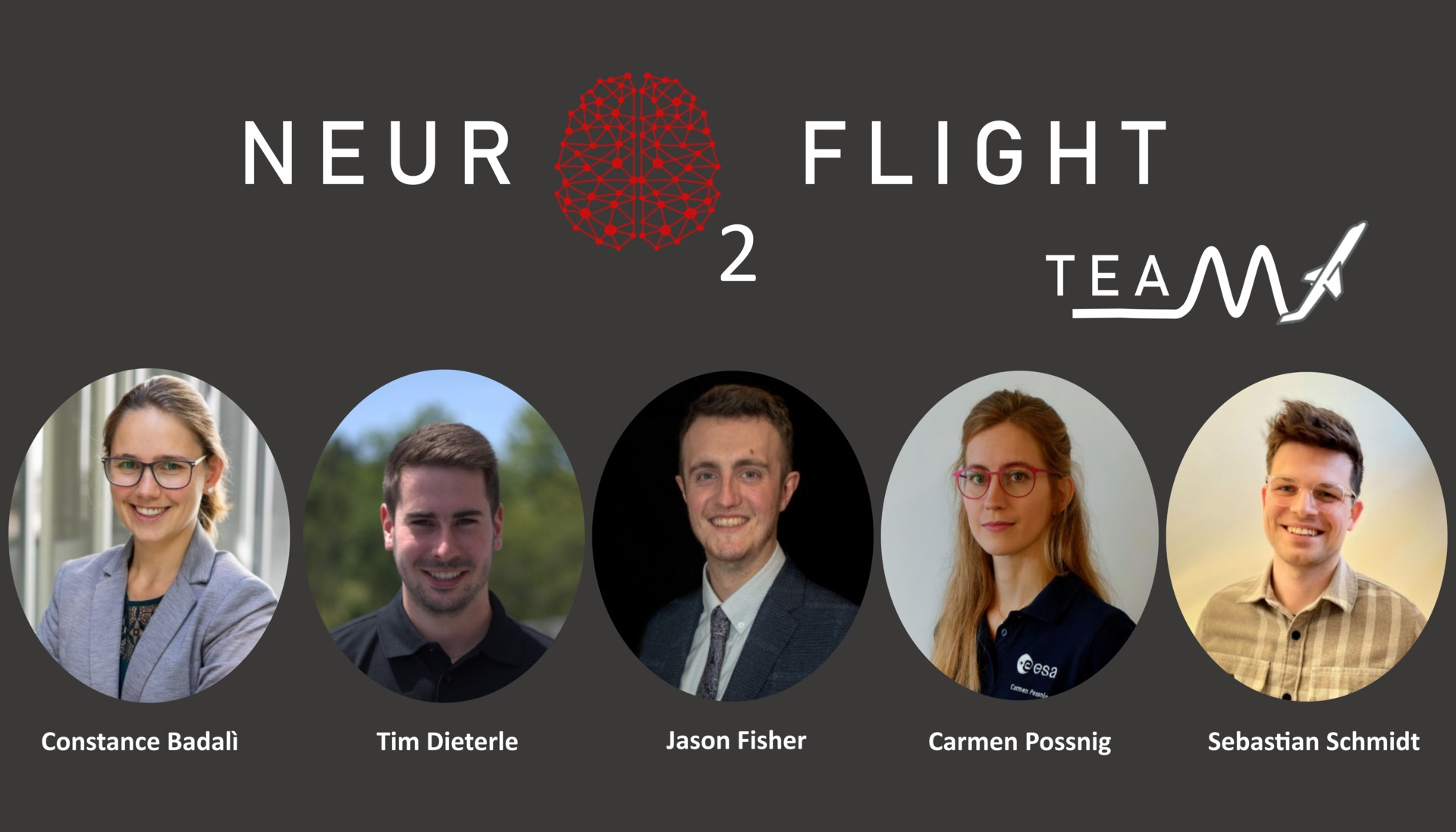 Das Team von NeurO2flight, mit den Lörracher Studenten Sebastian Schmidt und Tim Dieterle. (Bild: NeurO2flight / ESA)