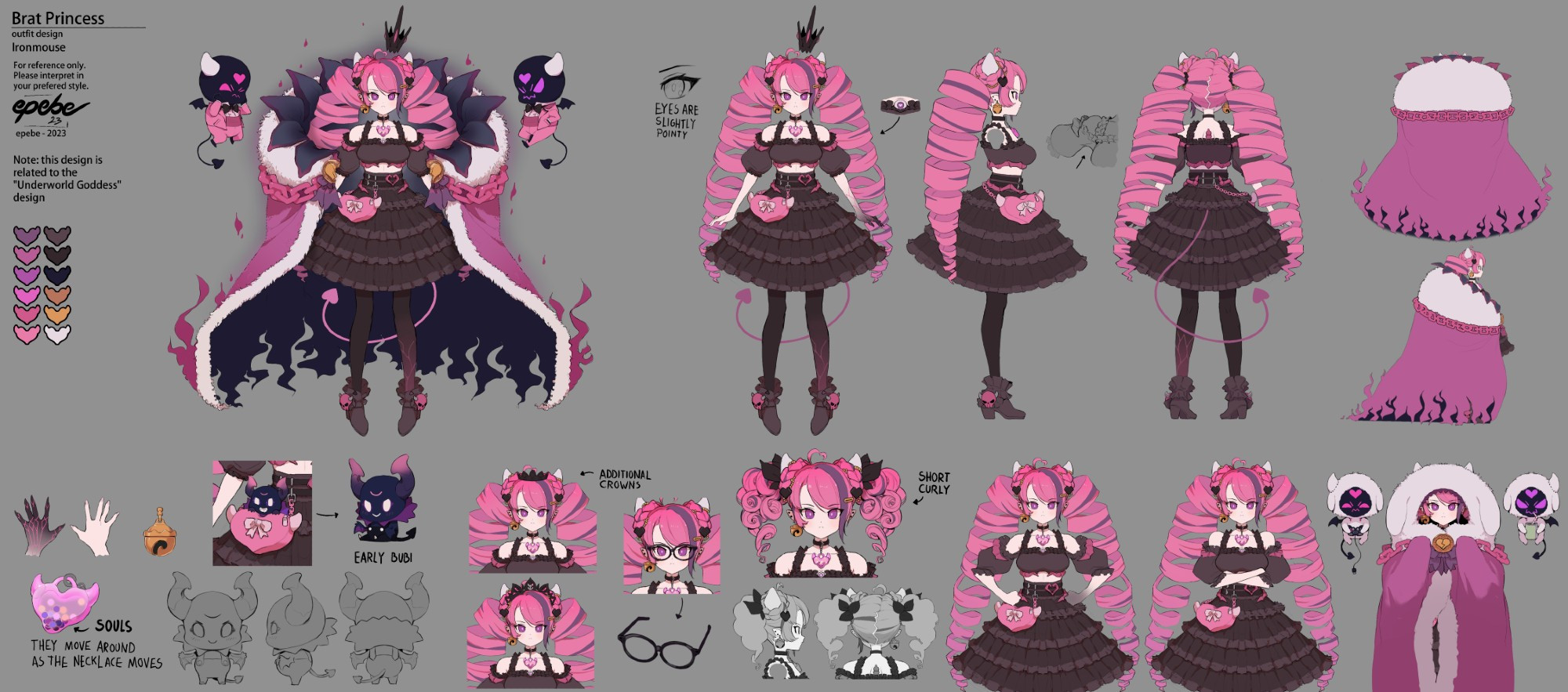 Reference sheet of the outfit