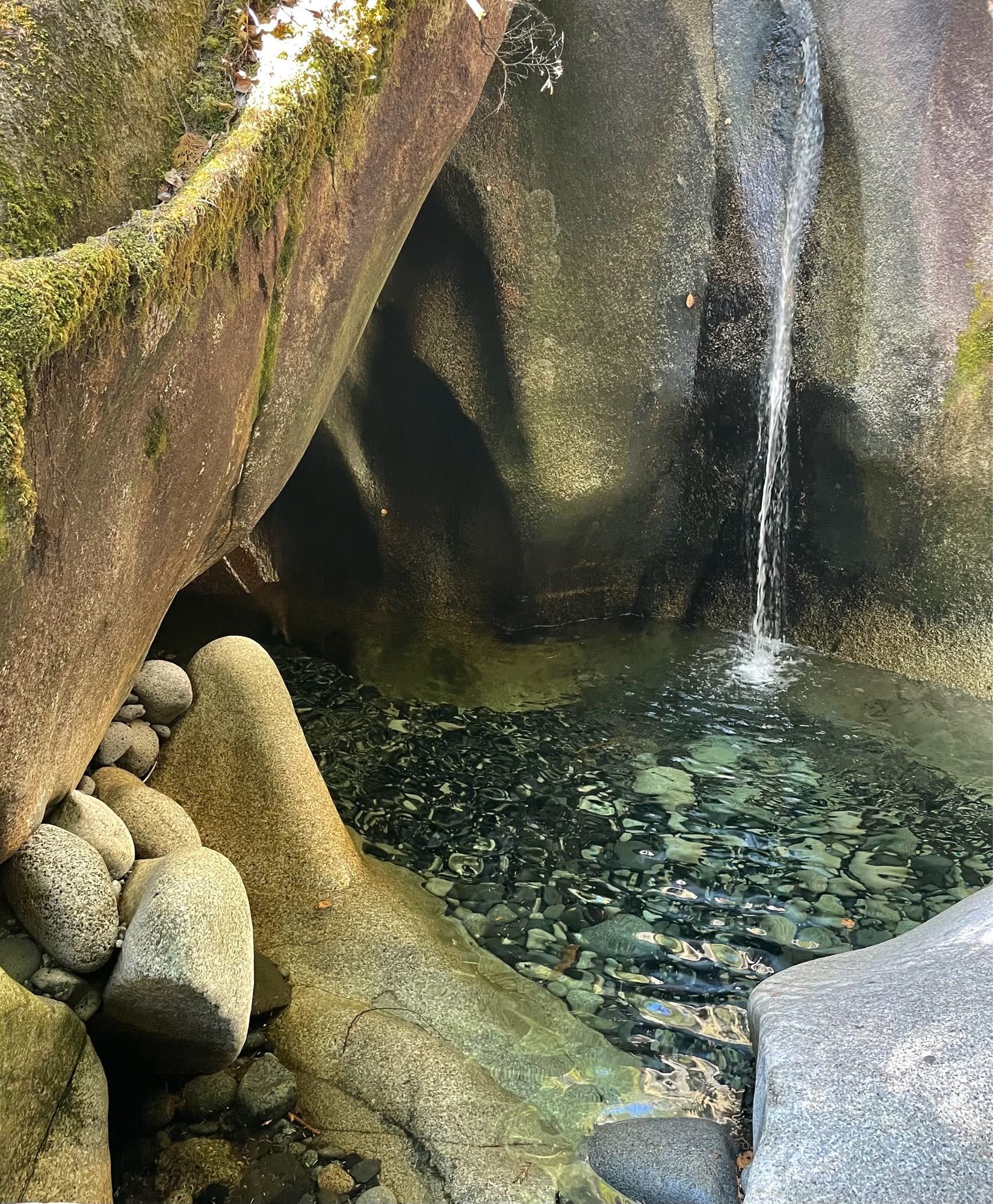 This particular waterfall and pool made for a friendly refreshing shower 1/2 to the destination.