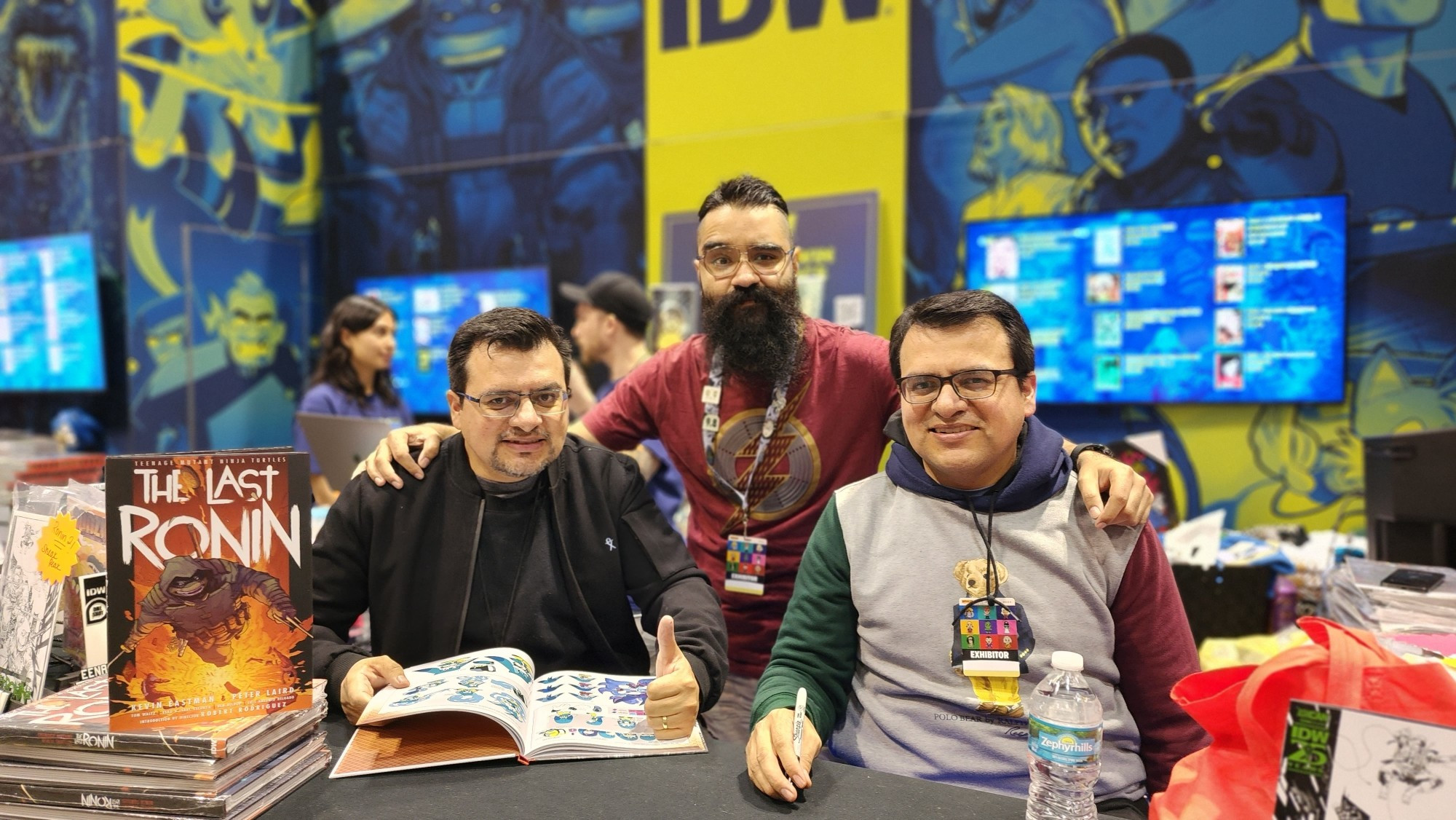 Me and the Escorza Brothers at IDW booth signing The Last Ronin