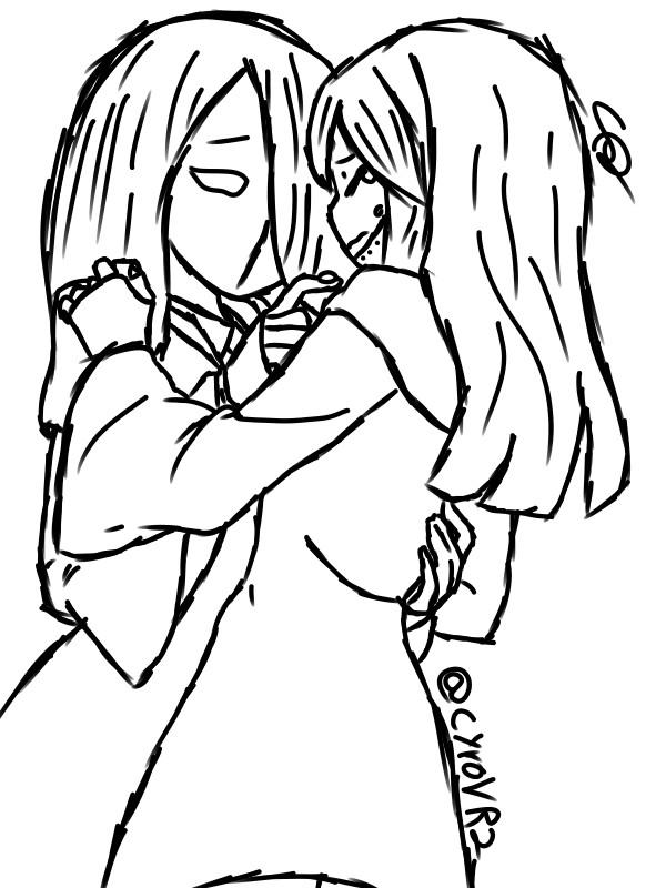 GK3 Comforting Akora after she’s lost her glasses