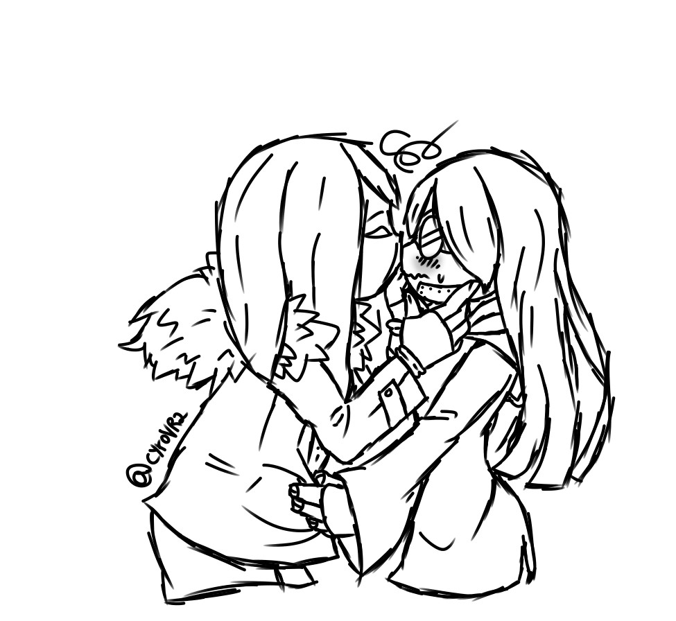 GK3 and Akora touching noses