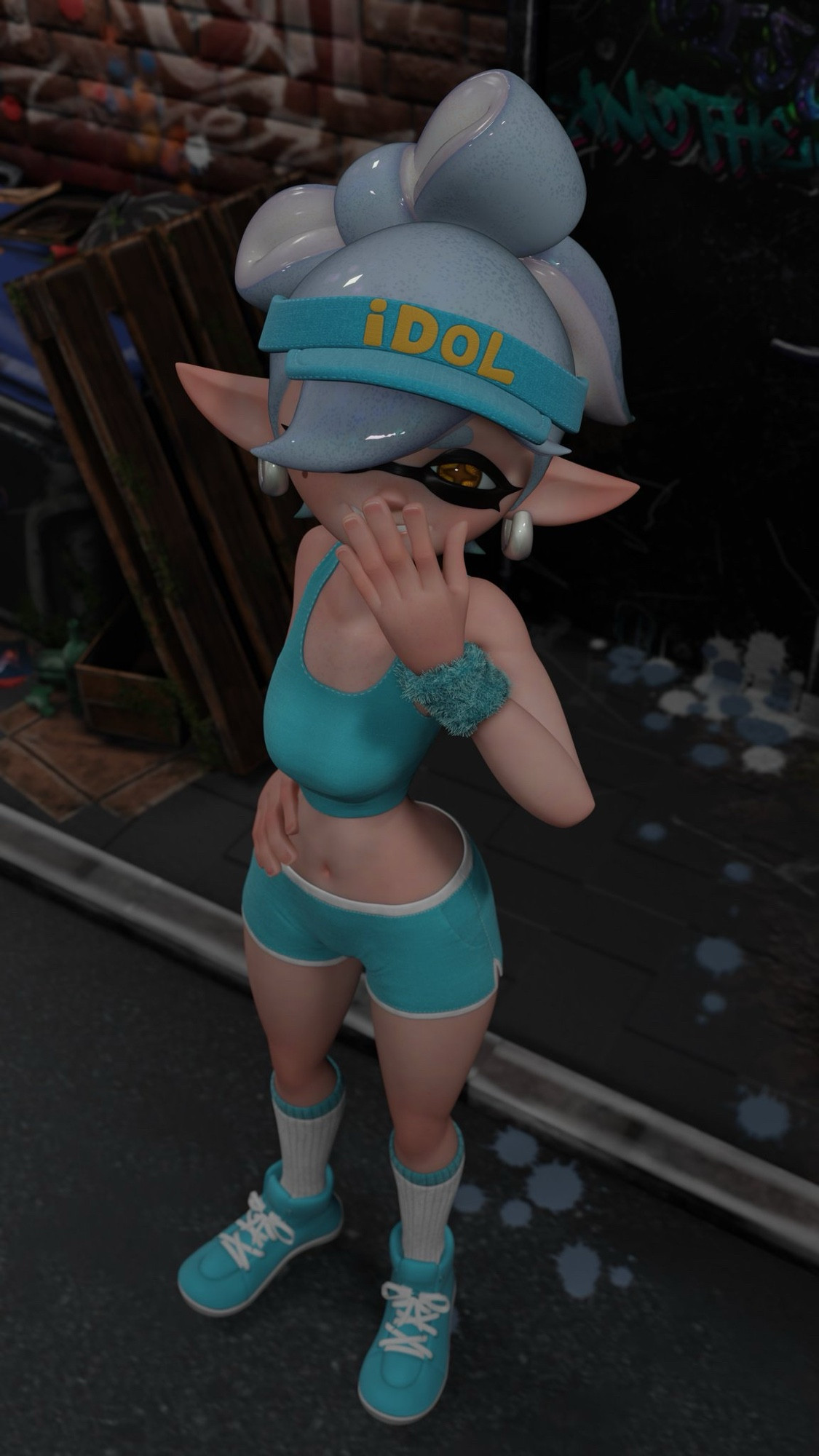 Full body render of marie from splatoon