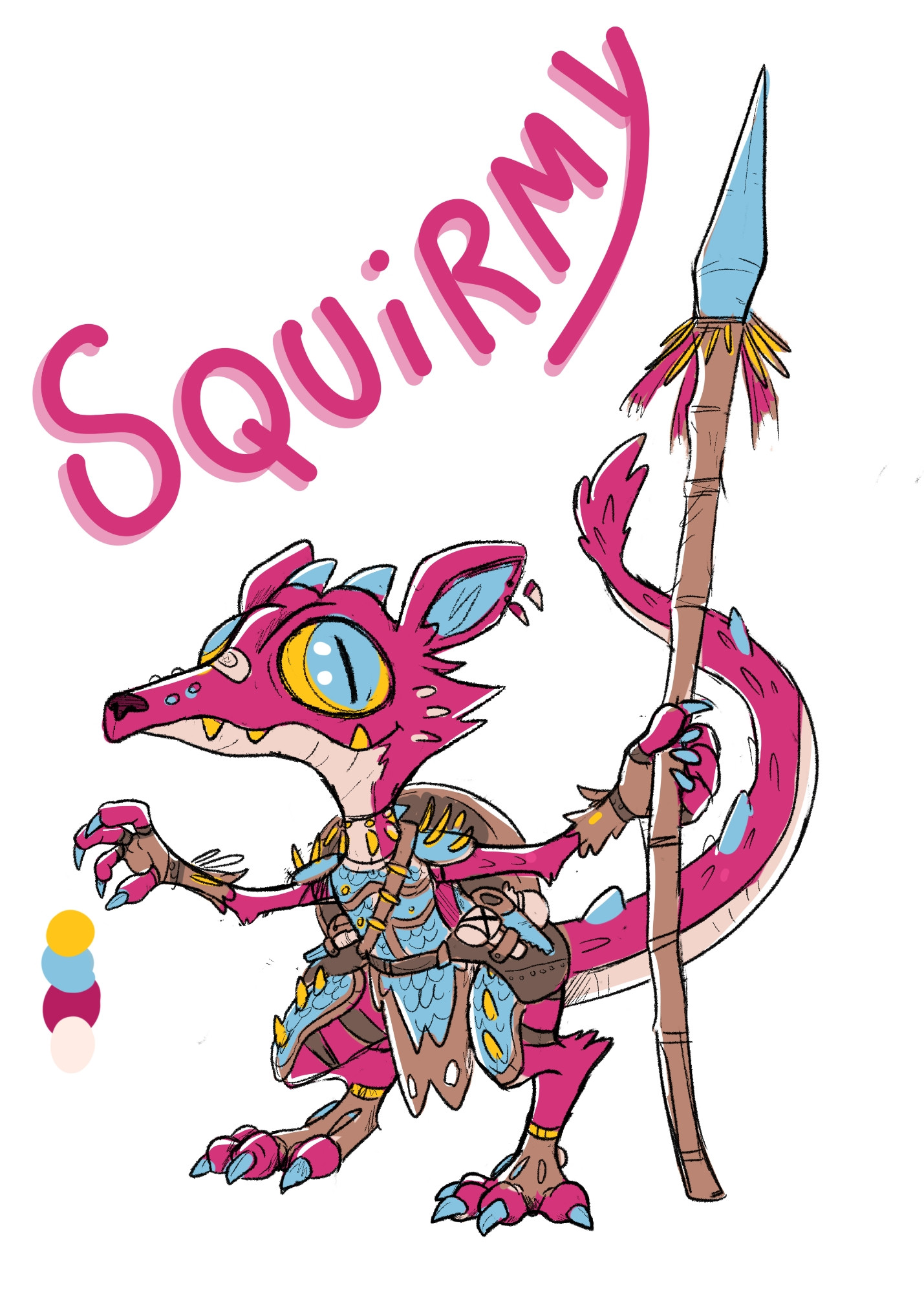 My new D&D character, a red Kobold Artificier