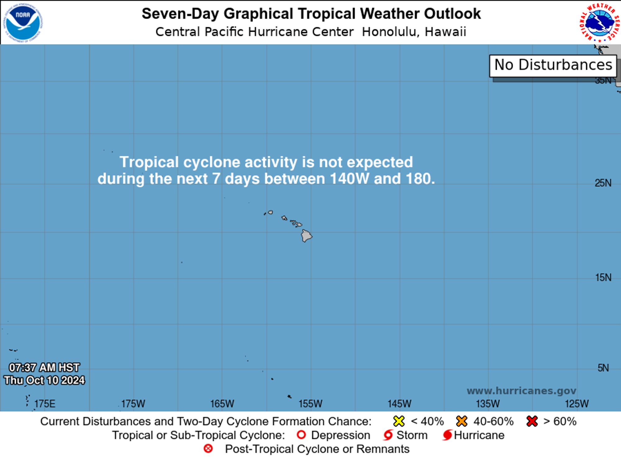 Central North Pacific 7-Day Graphical Outlook Image