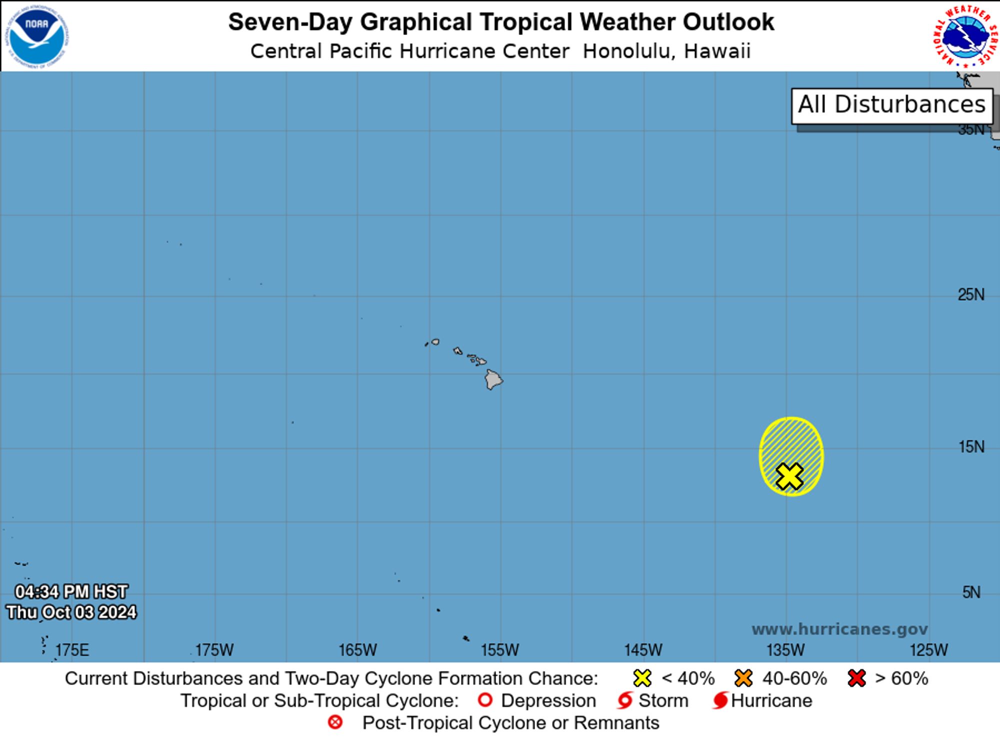 Central North Pacific 7-Day Graphical Outlook Image