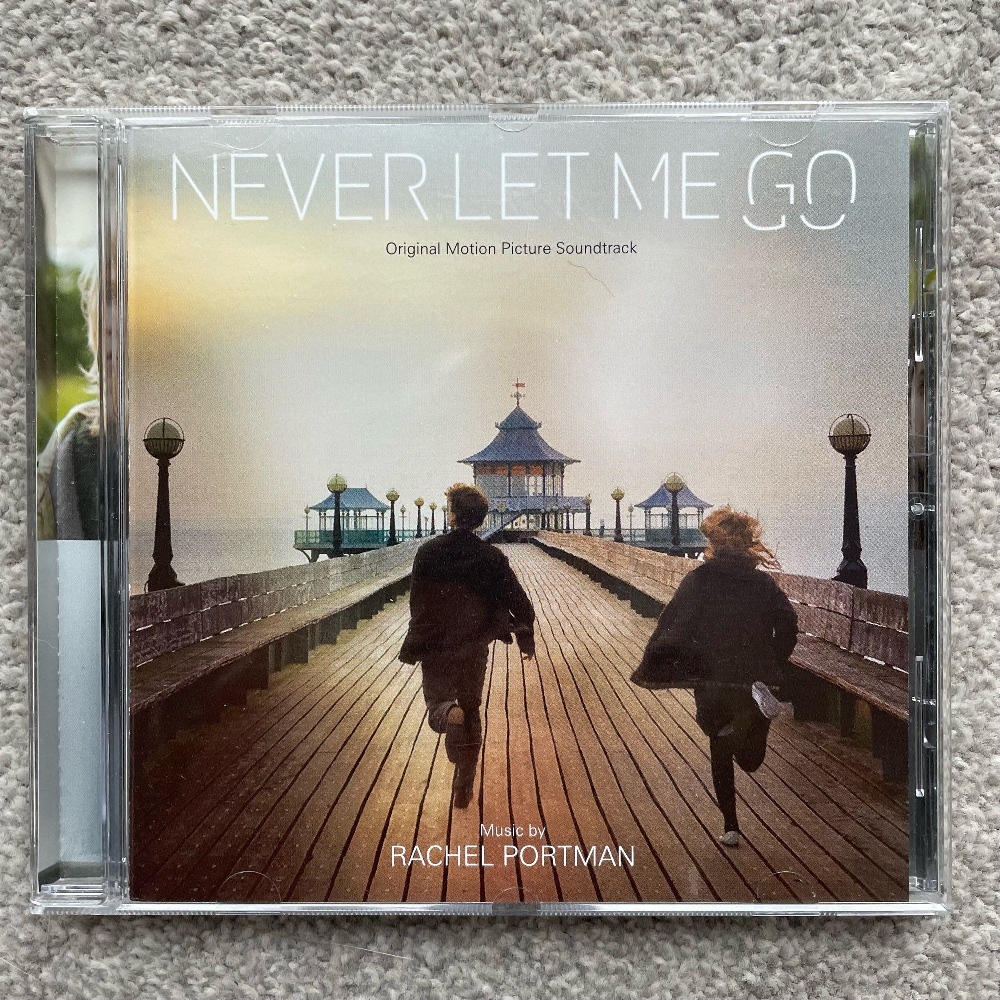 The CD of the soundtrack to the film “Never Let Me Go”, music by Rachel Portman