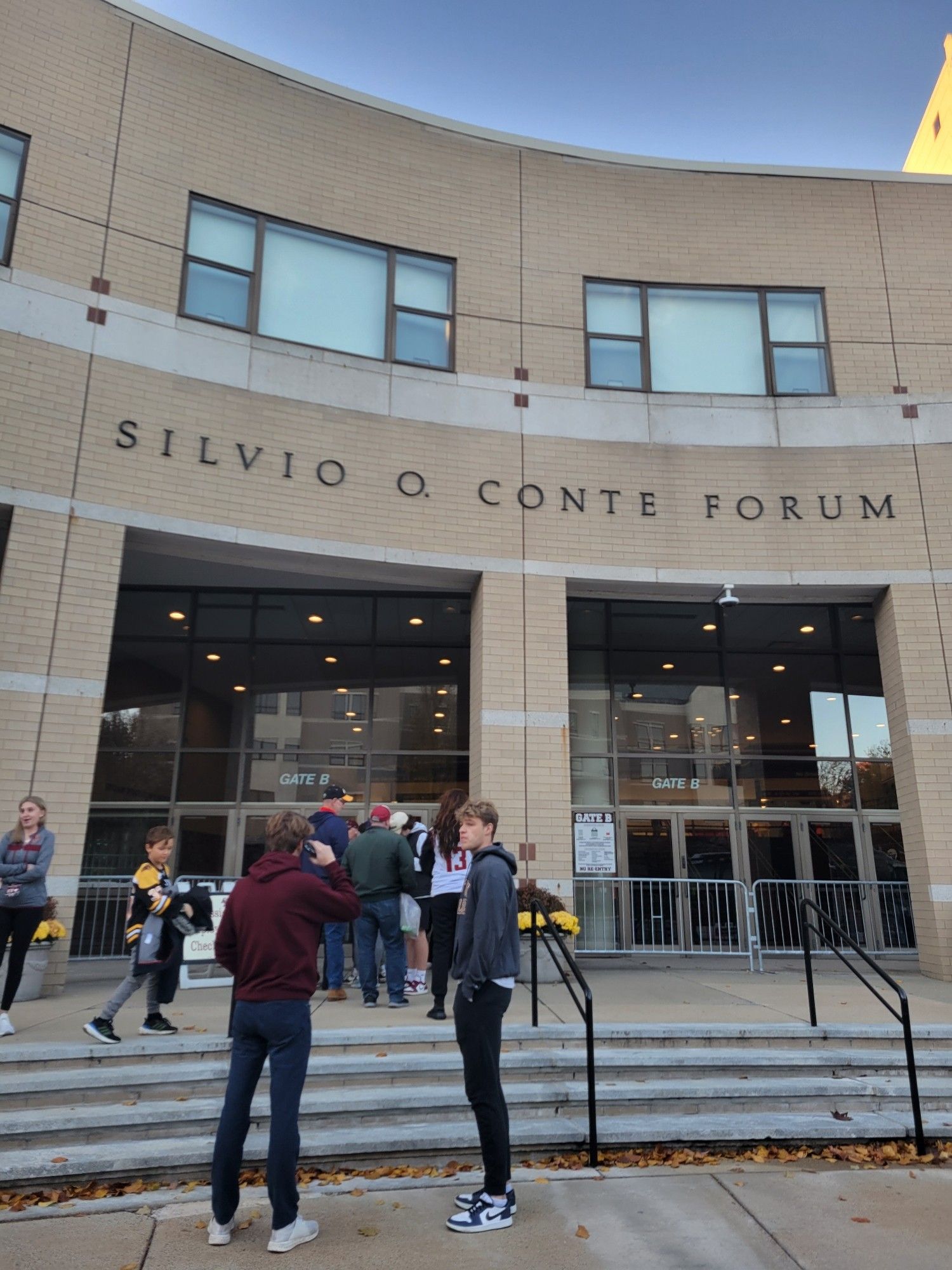 The exterior of Conte Forum