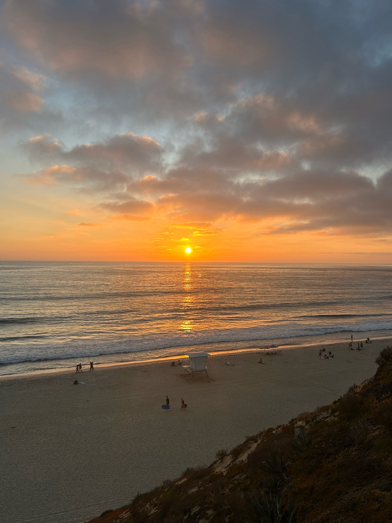 Sunset with a reflection of the sun off the water