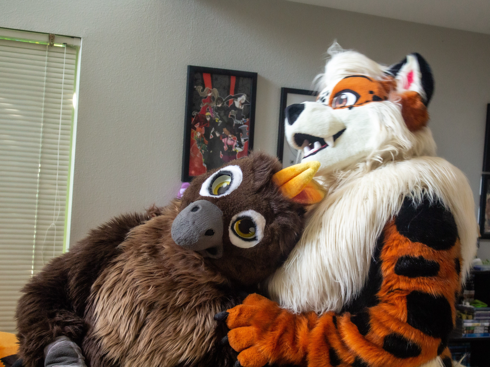 Another photo with the phoenix leaning into the arcanines mane