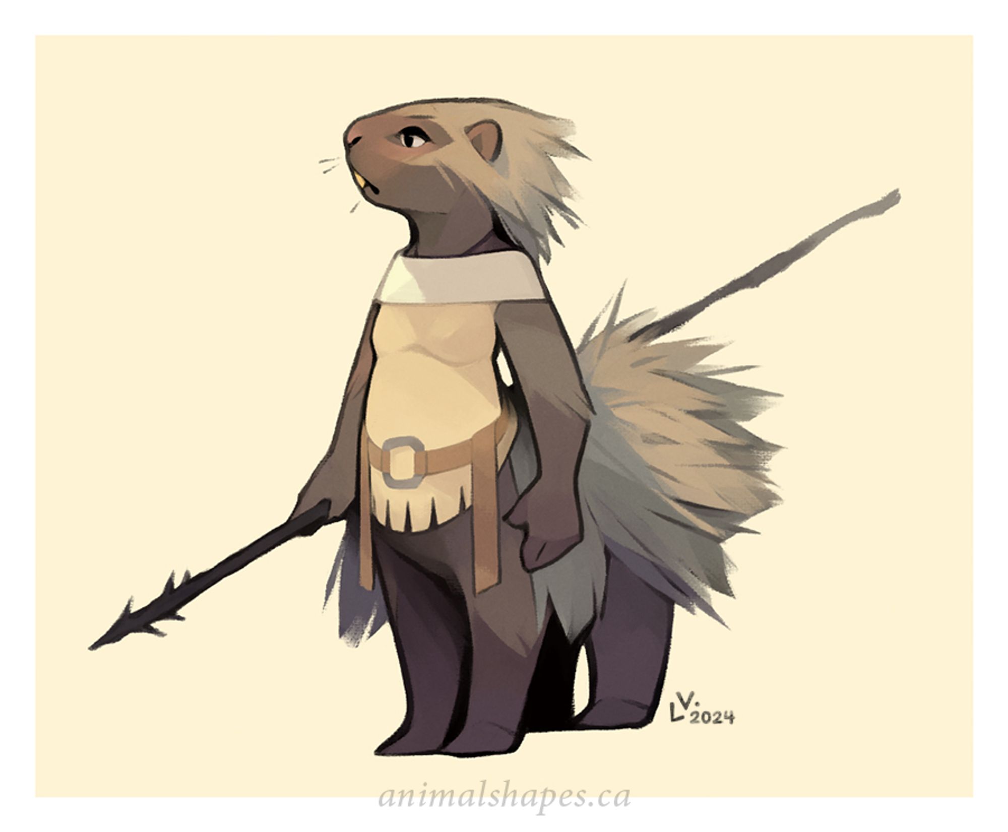 A porcupinetaur! Digital, 2024.