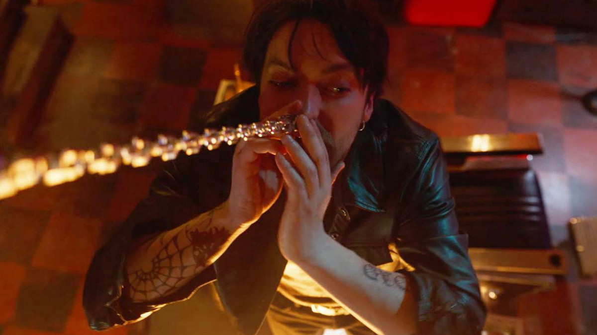 A man being pulled by his nose ring in Final Destination: Bloodlines