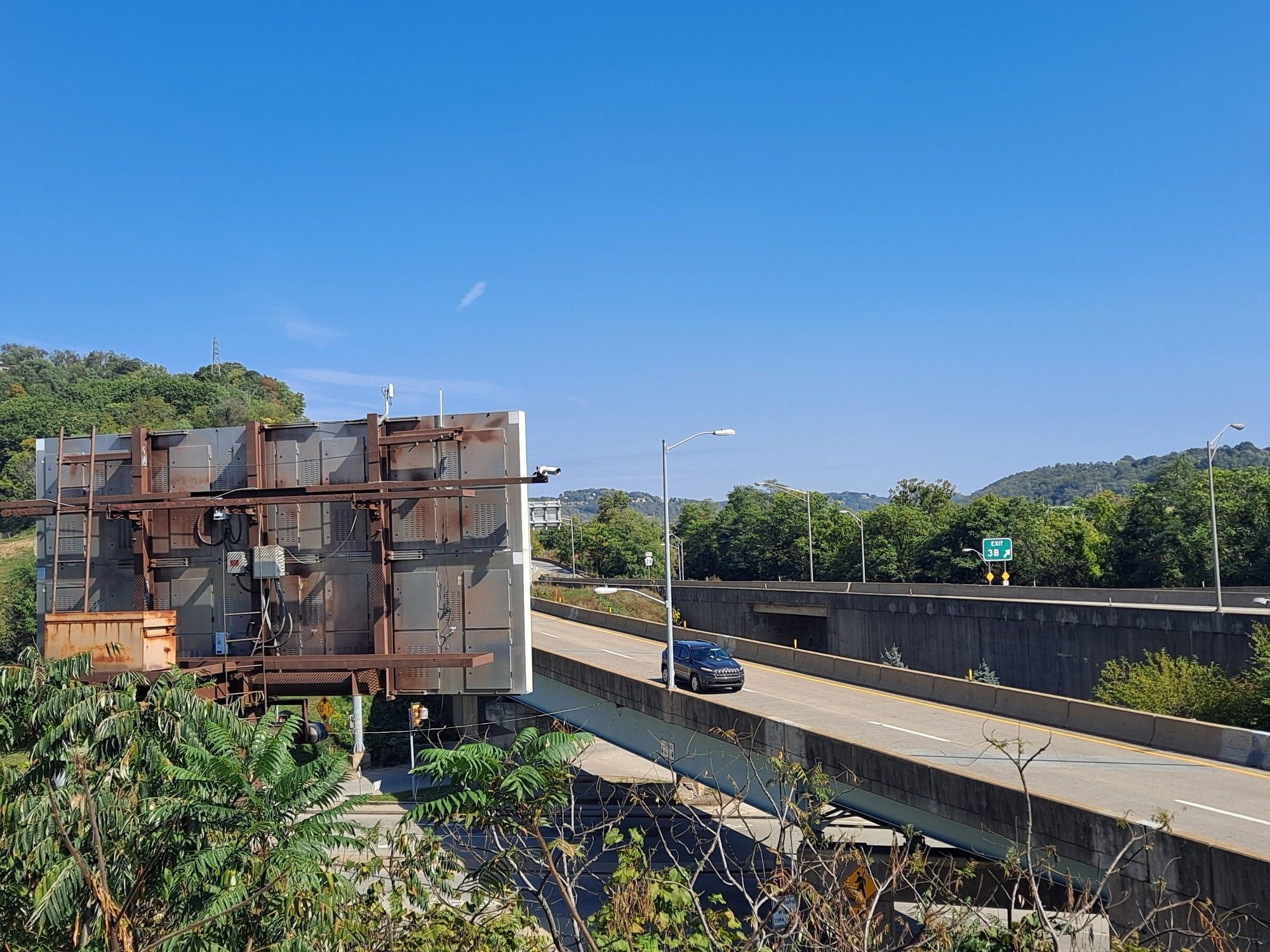 photo of the back of a billboard