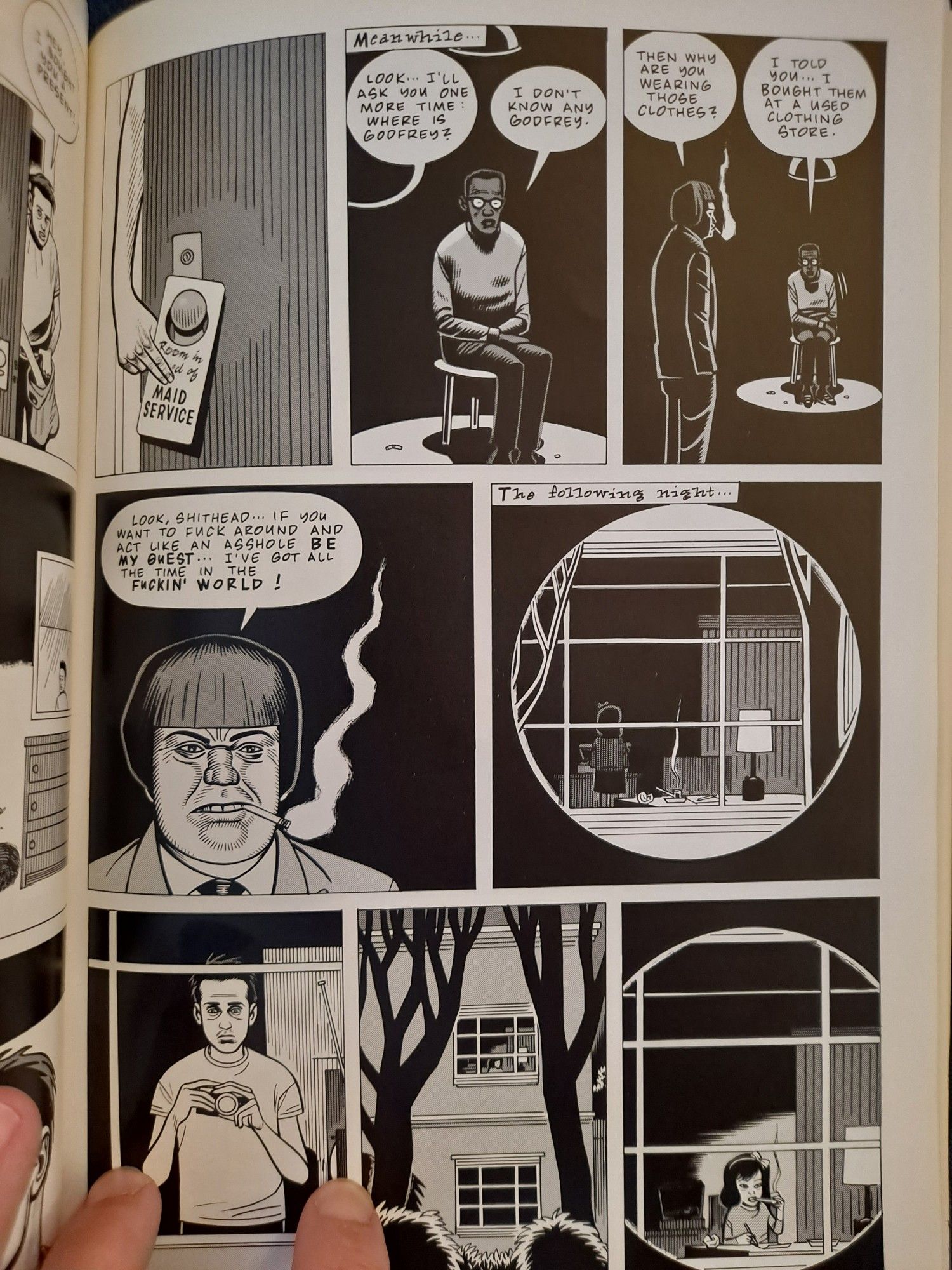 a page from "like a velvet glove cast in iron" by daniel clowes