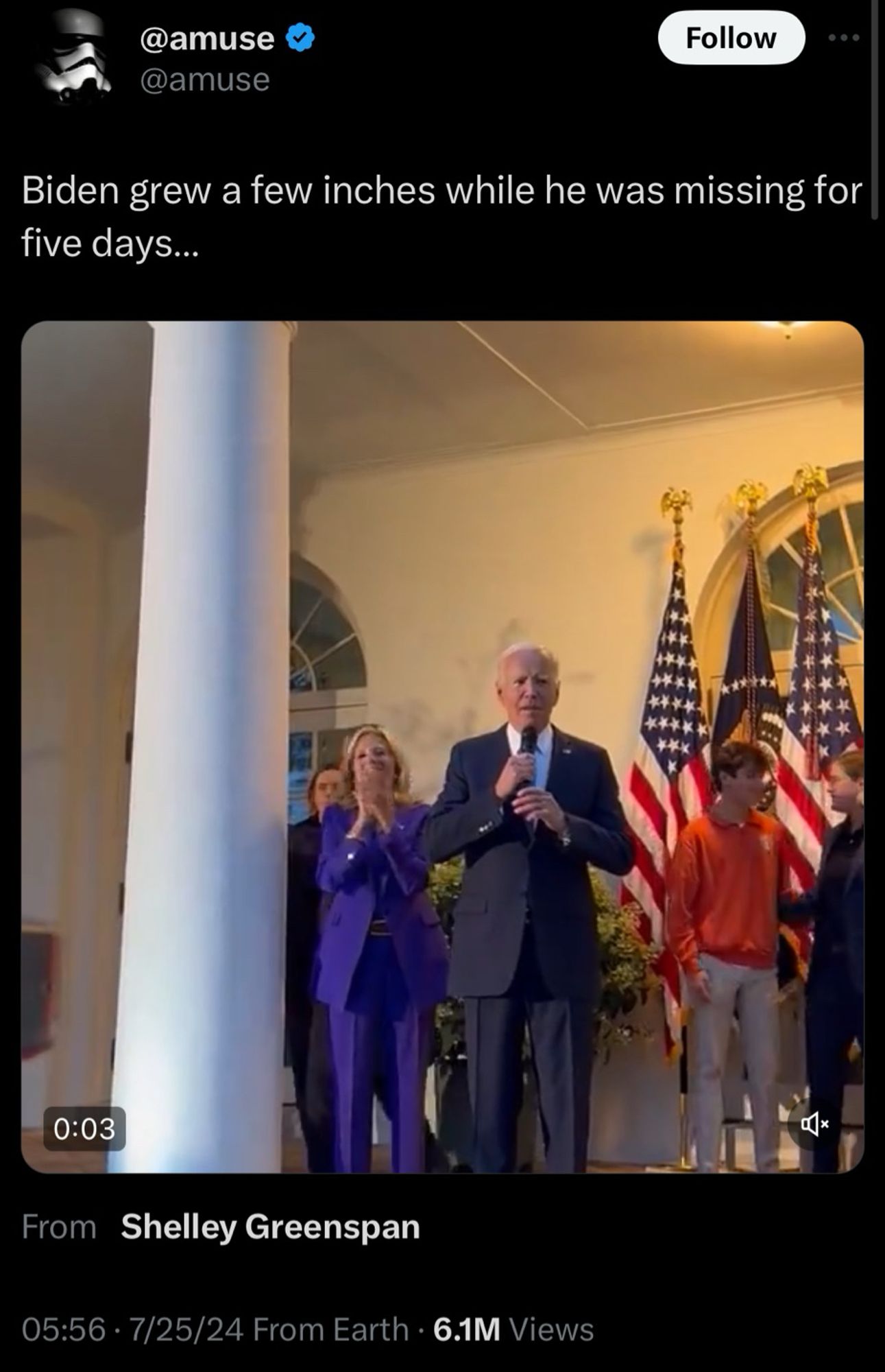 Claim Biden got taller but it’s perspective of photo