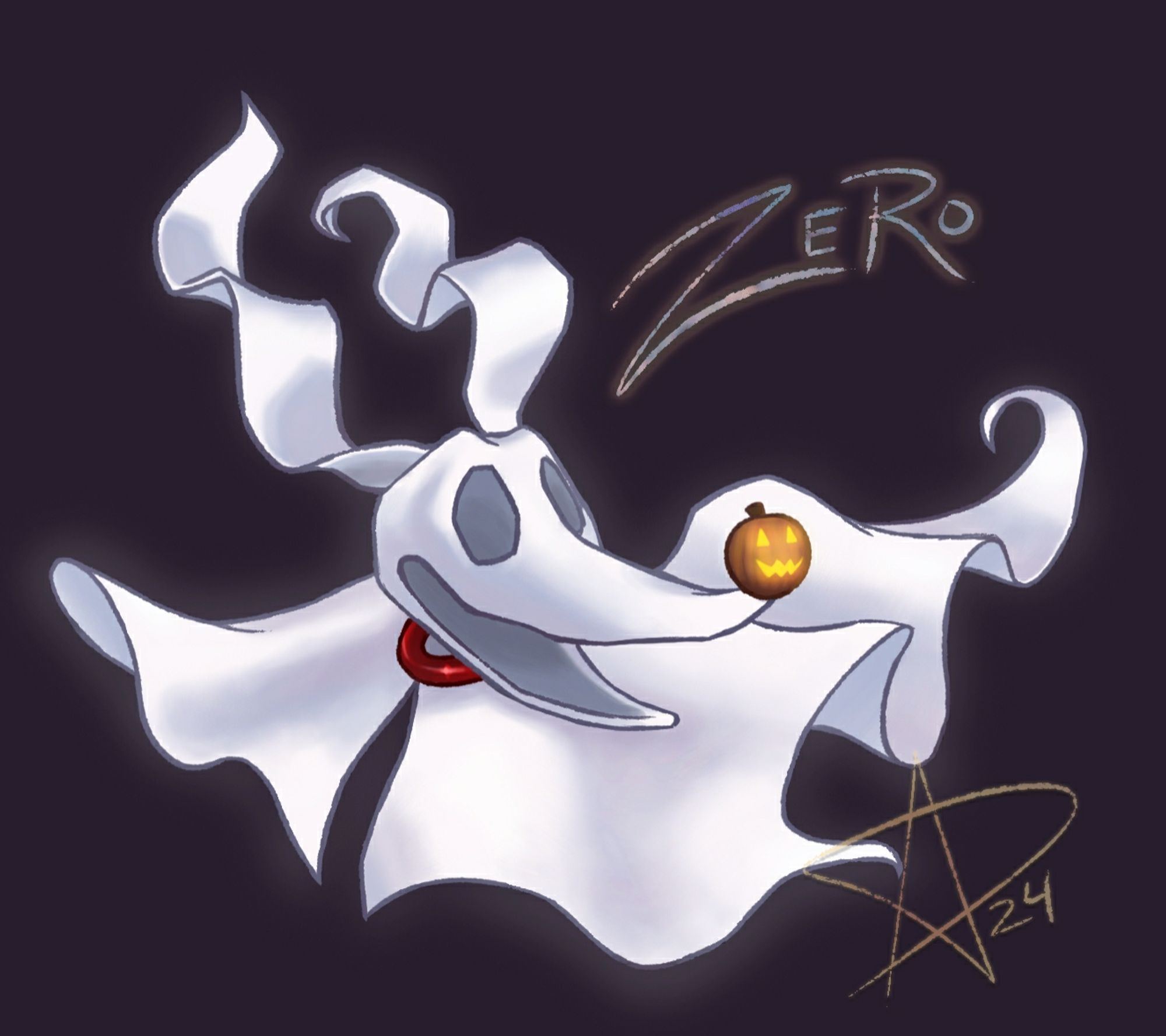 Zero, the ghost dog from Nightmare before Christmas