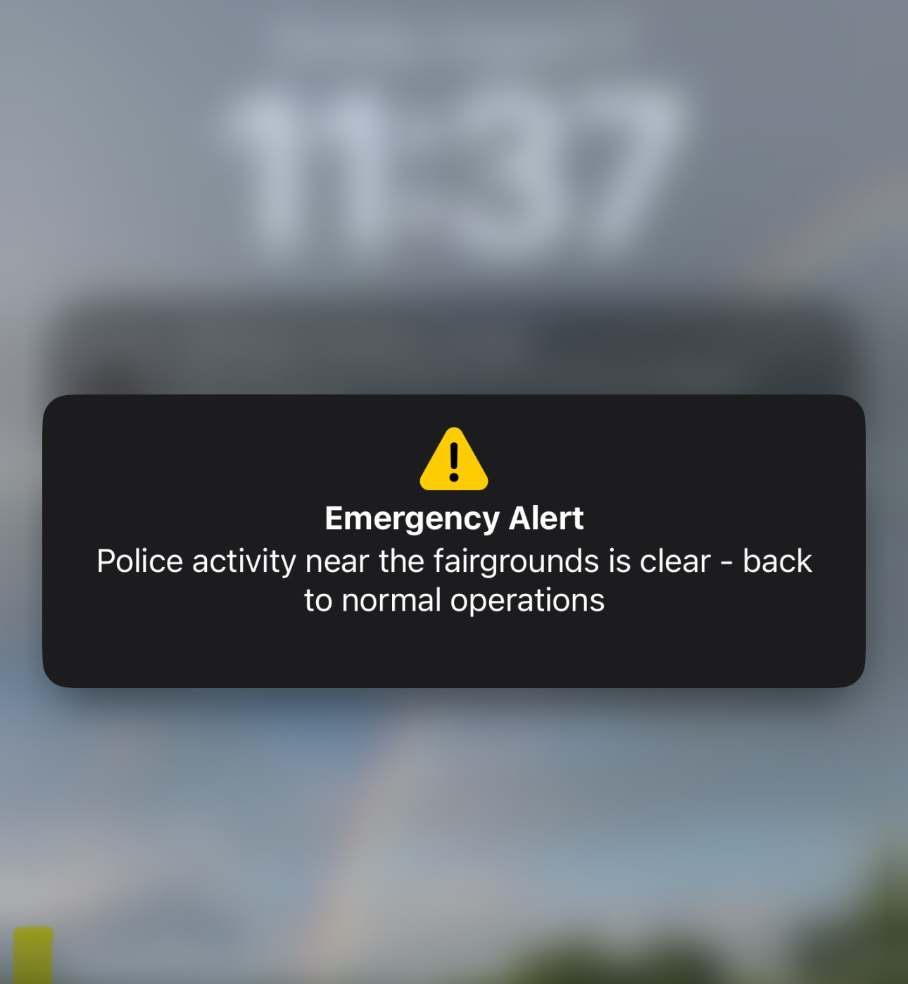 Emergency Alert
Police activity near the fairgrounds is clear - back to normal operations