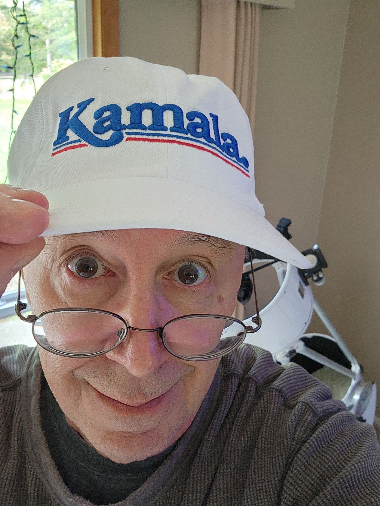 Me and my new Kamala hat.