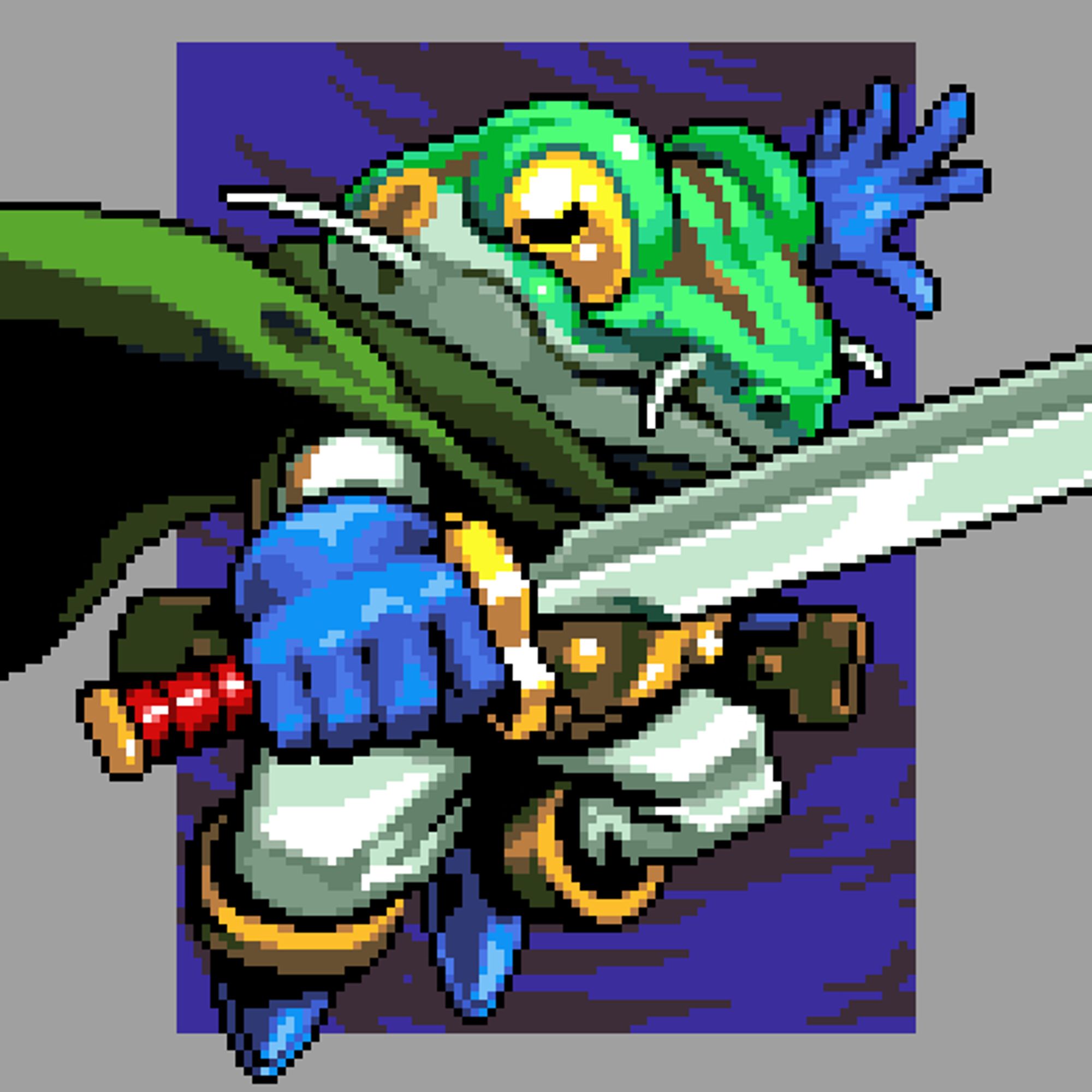 Fan art of Frog from Chrono Trigger.