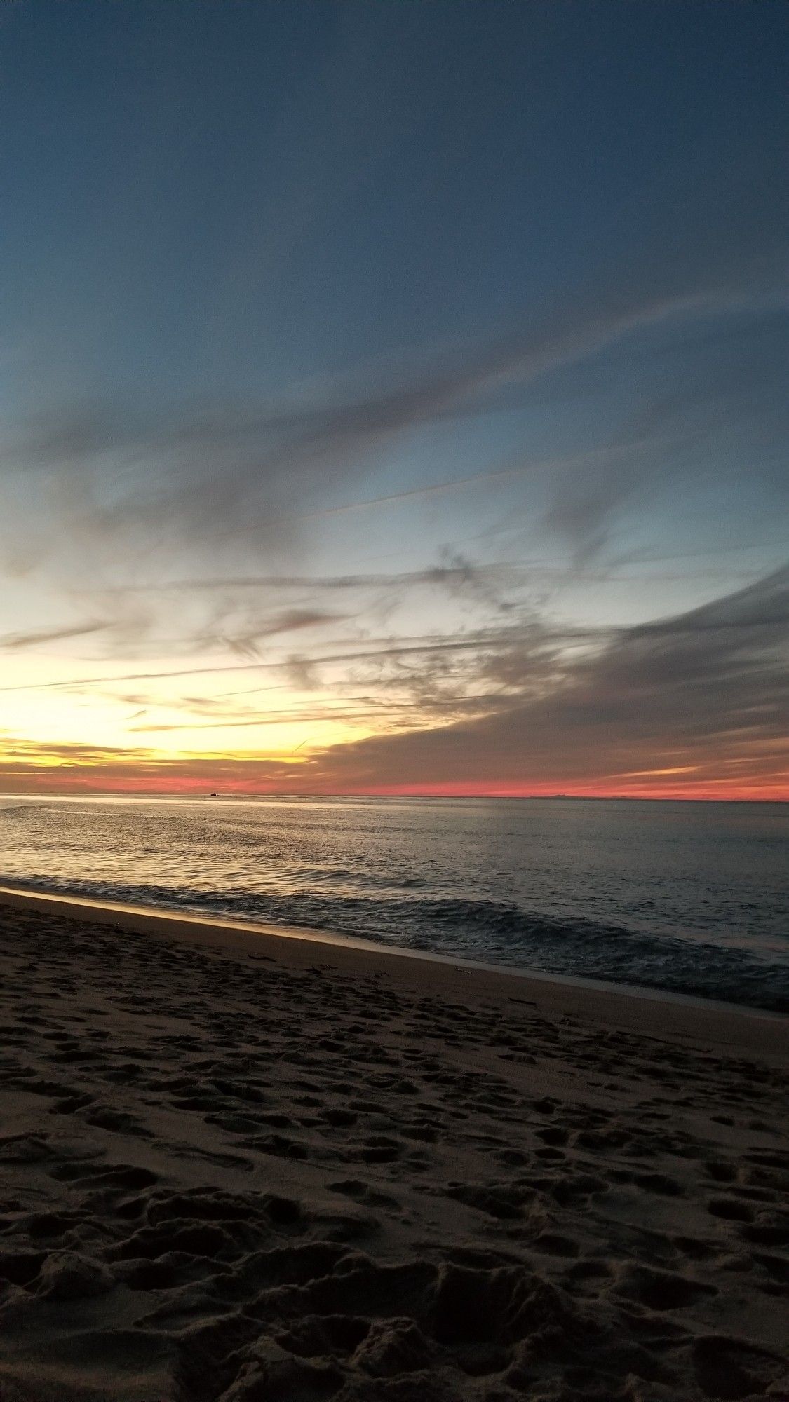 Sunset over the Atlantic ocean in Provincetown, MA, September 30, 2024