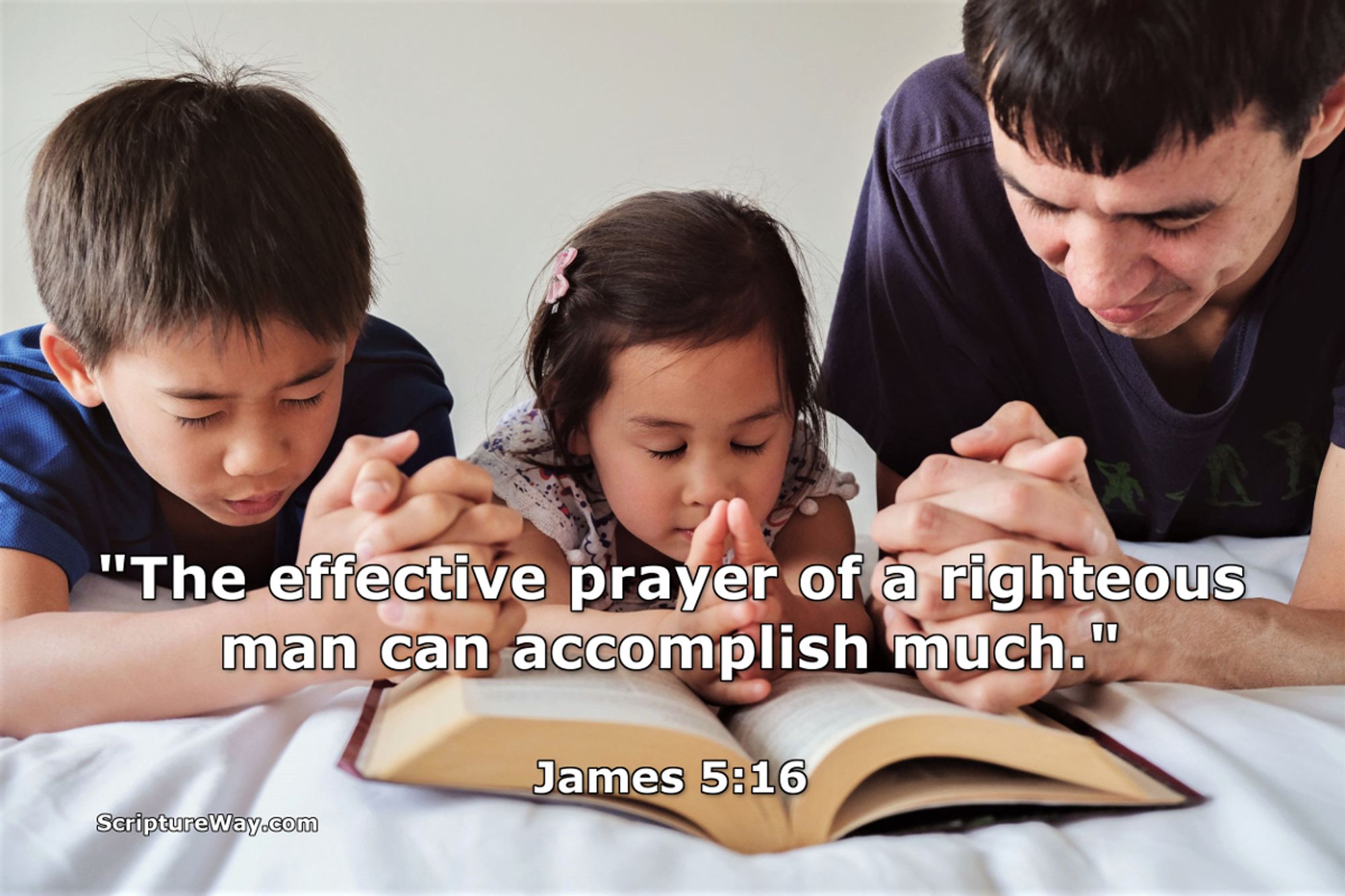 Christian Family Praying - James 5:16 - 123RF Photo - Used under license