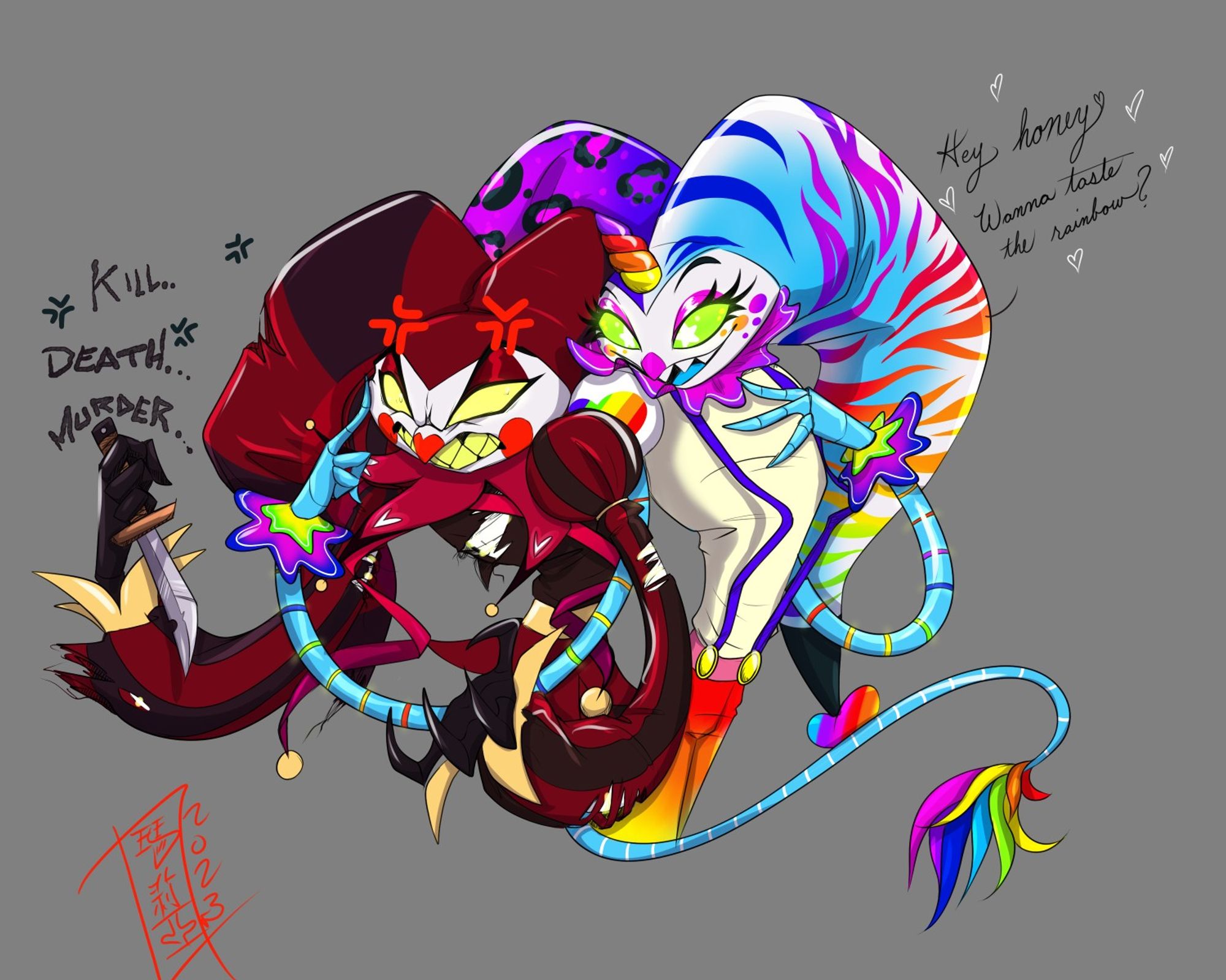 Left: Havoc belongs to Rynn.
Right: Frankie belongs to me.