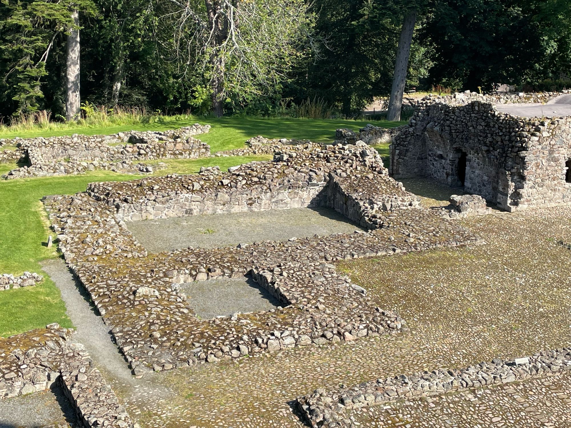 The remains of the 15th century towerhouse at Huntly, slighted by the forces of James VI in 1594, and subsequently dismantled over a long period of time.