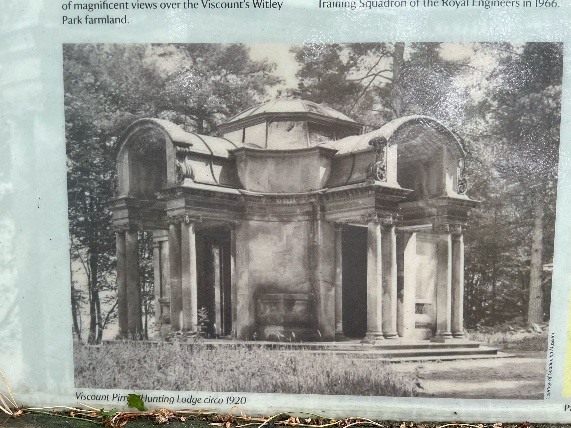 The Temple in c. 1920, courtesy of a National Trust information board.