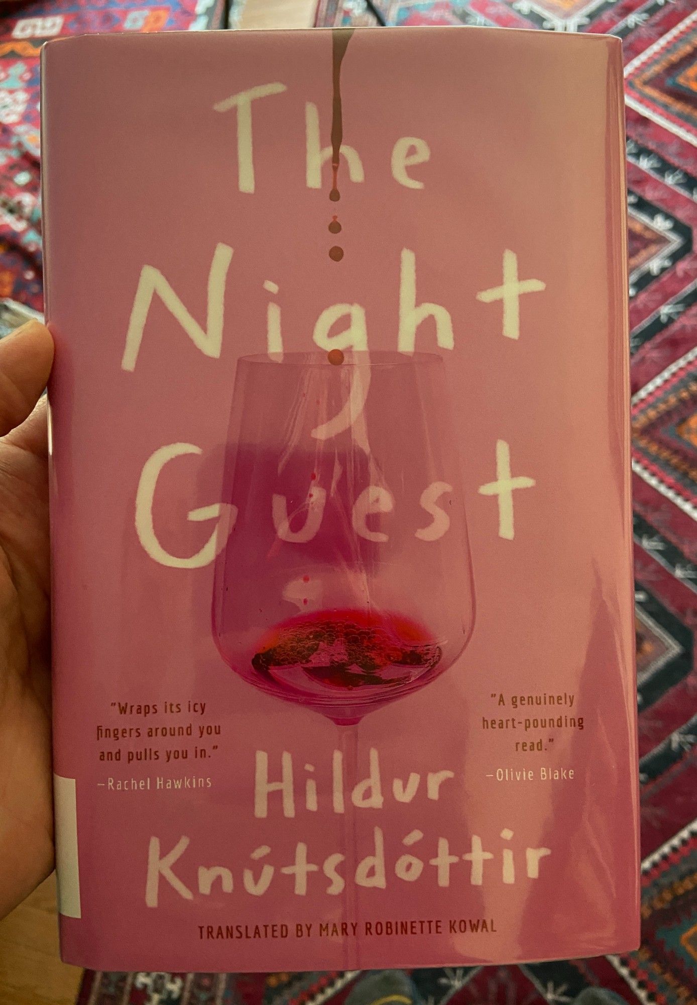 Cover of my local public library's copy of the novel The Night Guest, by Hildur Knútsdóttir.