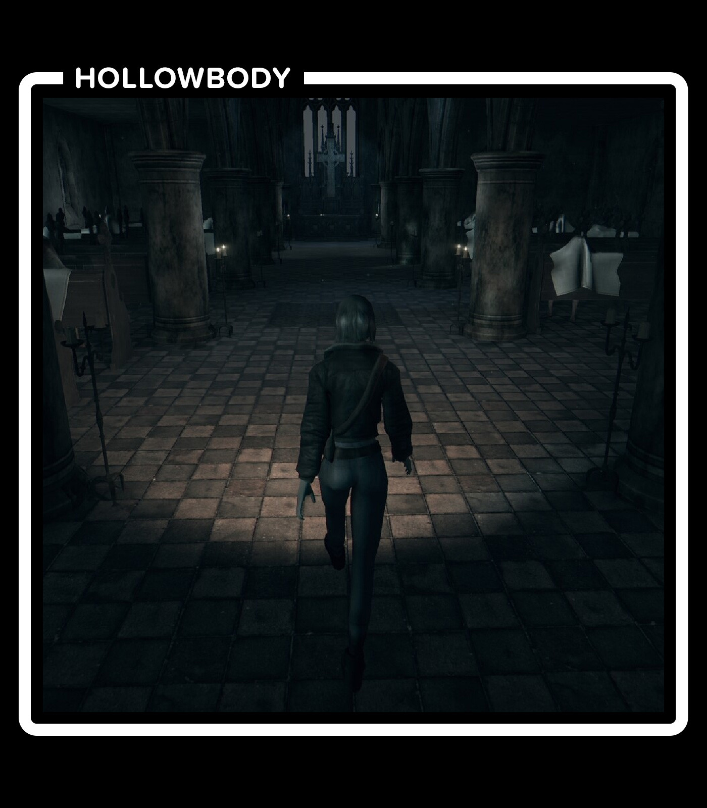 very scary screenshot of someone in a dimly lit room from the game Hollowbody