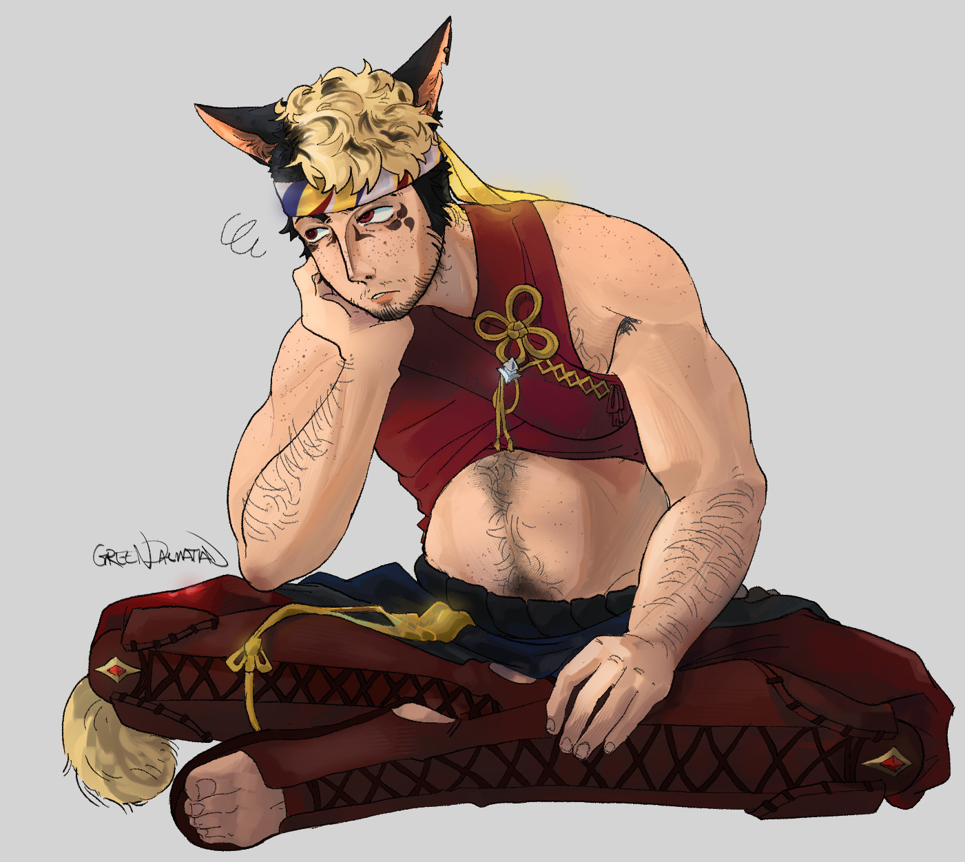 Cathal muscle study painting