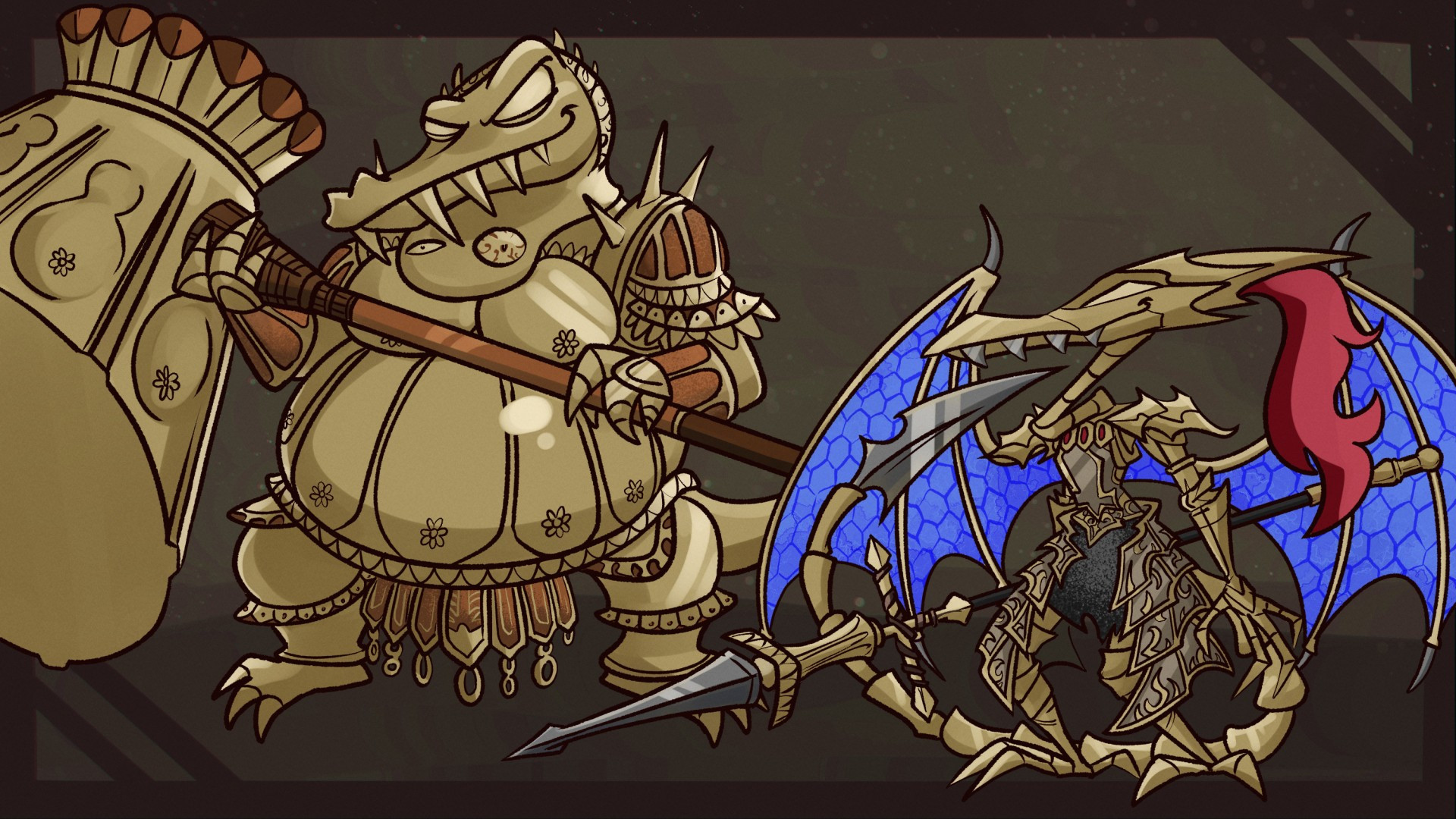 Ridley and King K. Rool styled after Ornstein and Smough (respectively) from Dark Souls.