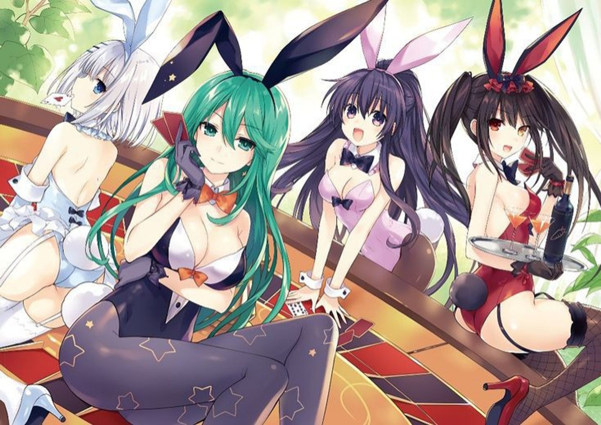 Imagem de Natsumi, Origami, Tohka e Kurumi do anime "Date A Live"