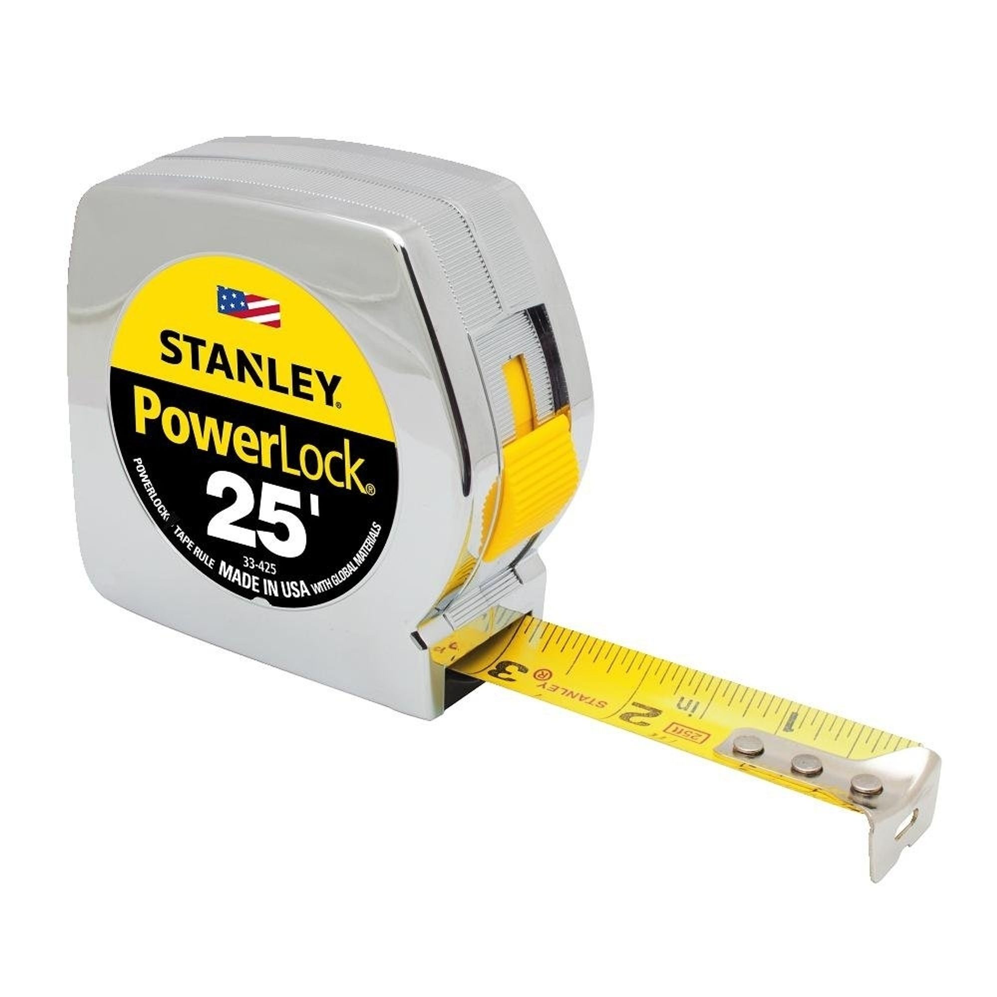 A Stanley 25' tape measure