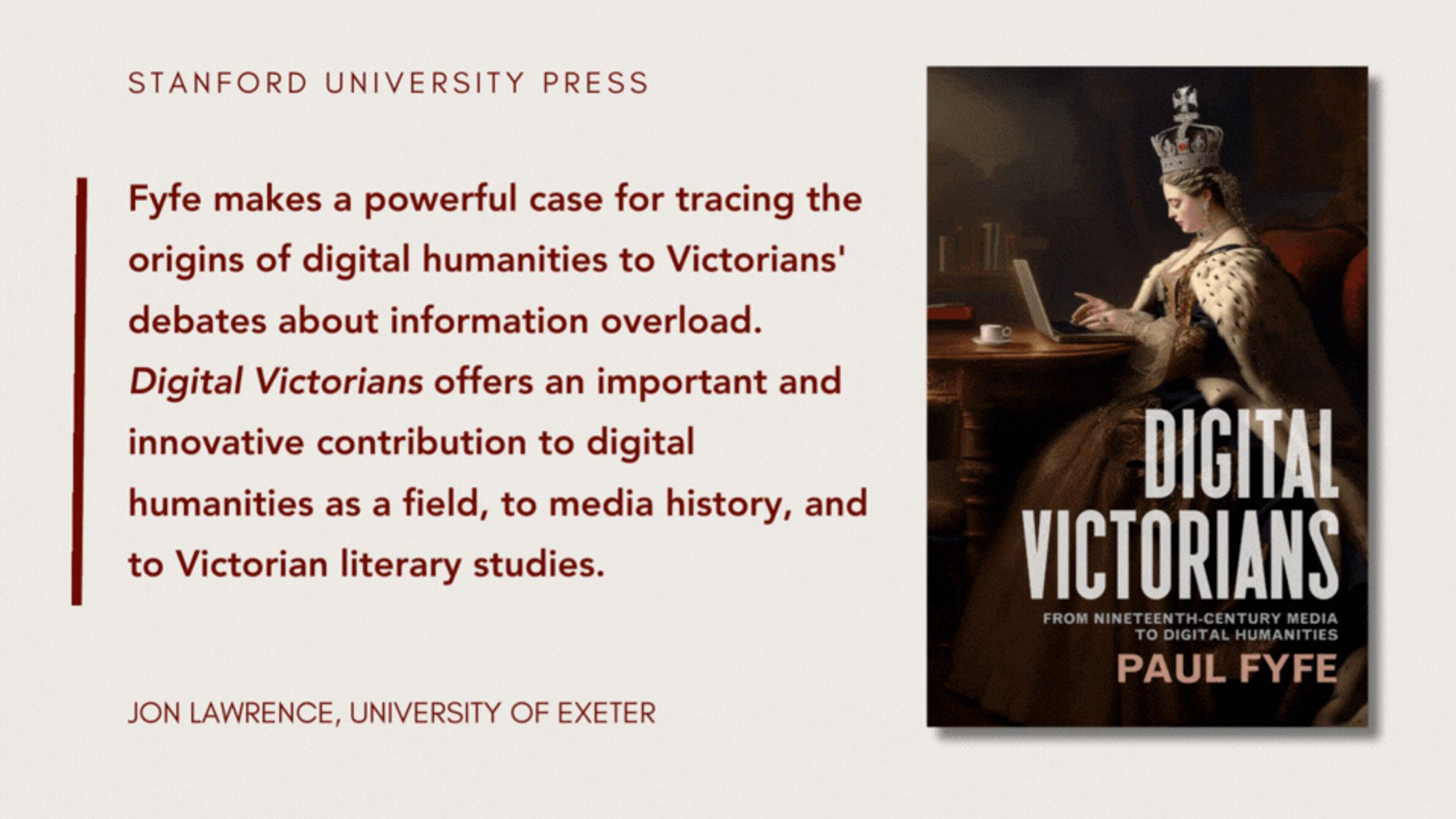 scrolling set of blurbs for forthcoming book Digital Victorians by Paul Fyfe