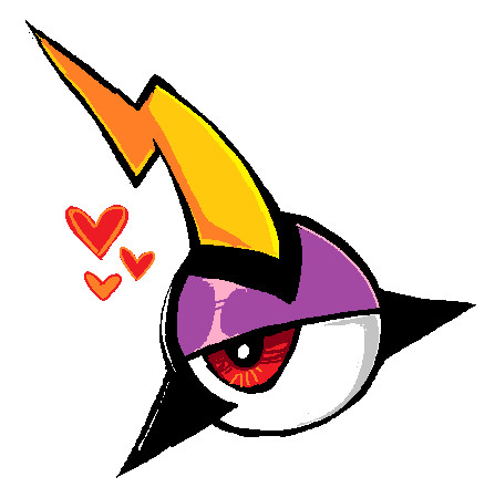 A headshot of Commander Peepers from Wander Over Yonder drawn in MSpaint