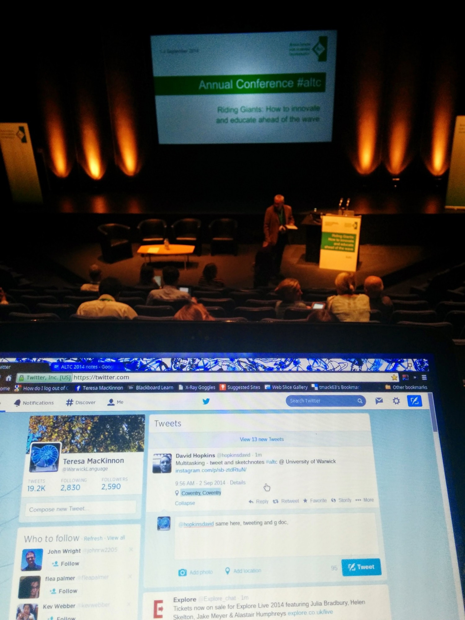 Watching keynote at #altc 2014