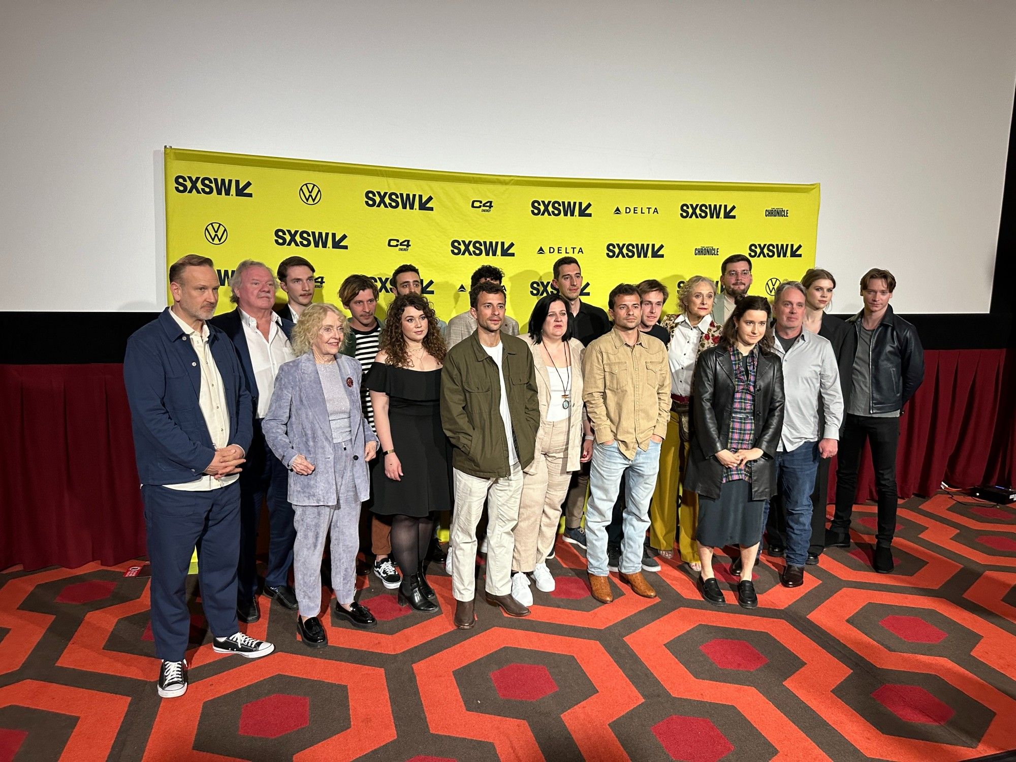 The Sew Torn cast and crew on the red carpet