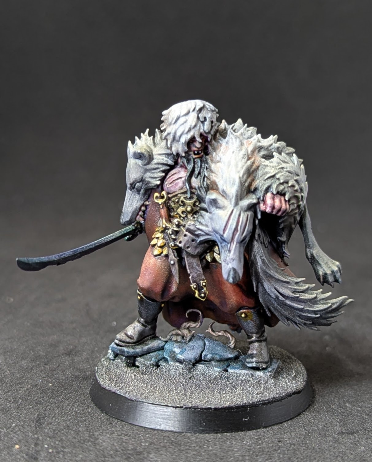 A Radukar the Wolf miniature figure from Games Workshop's Age of Sigmar range