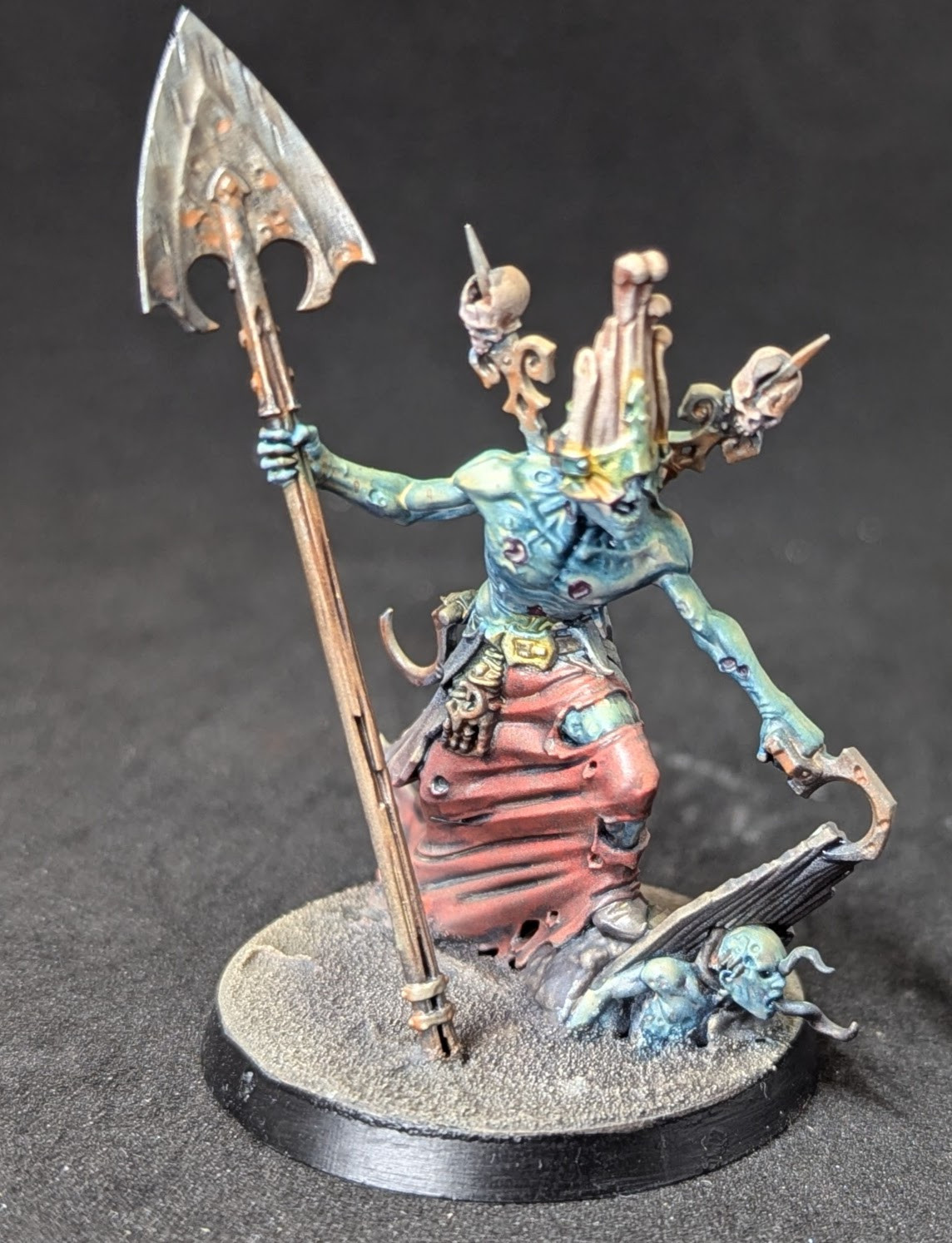 A photo of Gorslav the Grave keeper miniature figure from Games Workshop's Age of Sigmar range