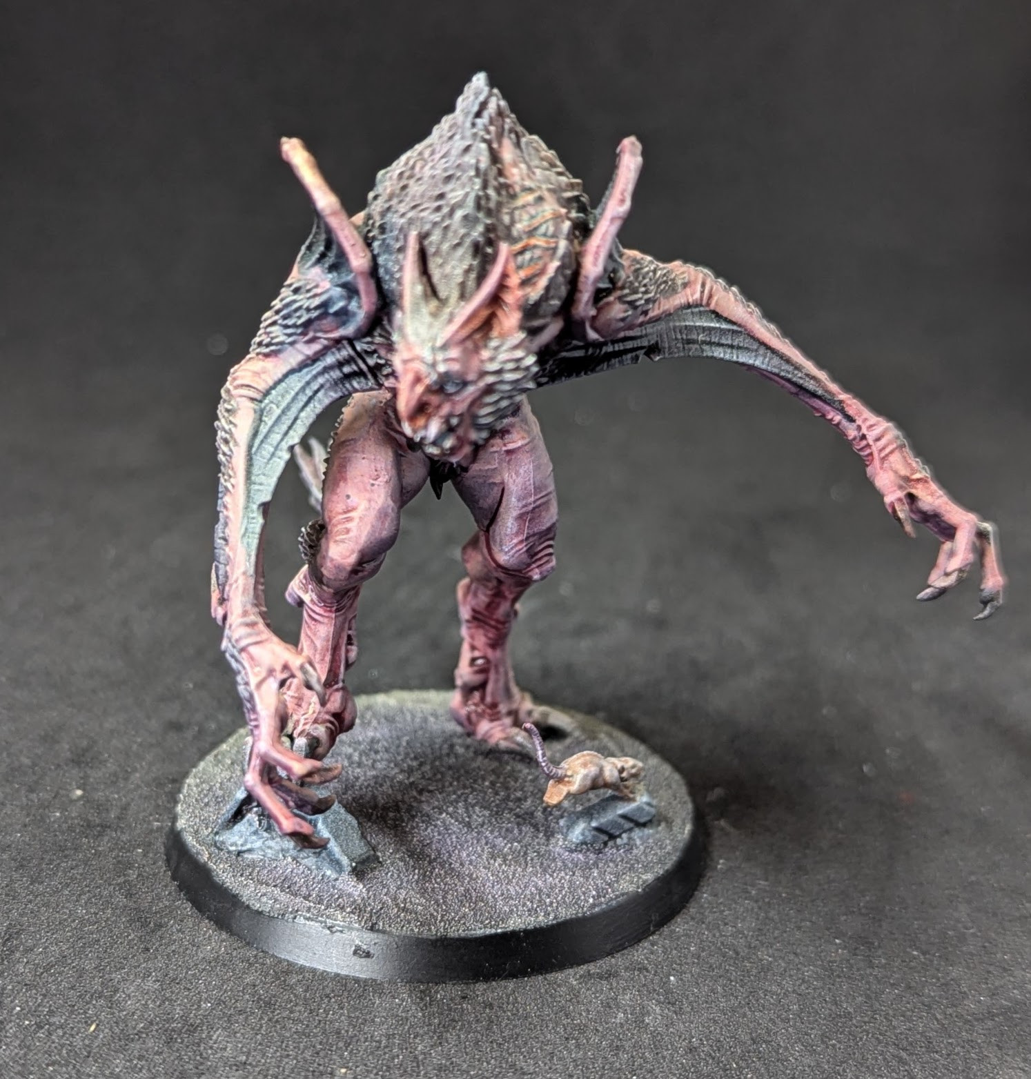 A Vargskyre miniature figure from Games Workshop's Age of Sigmar range. It looks like a monstrous bat/wolf creature.