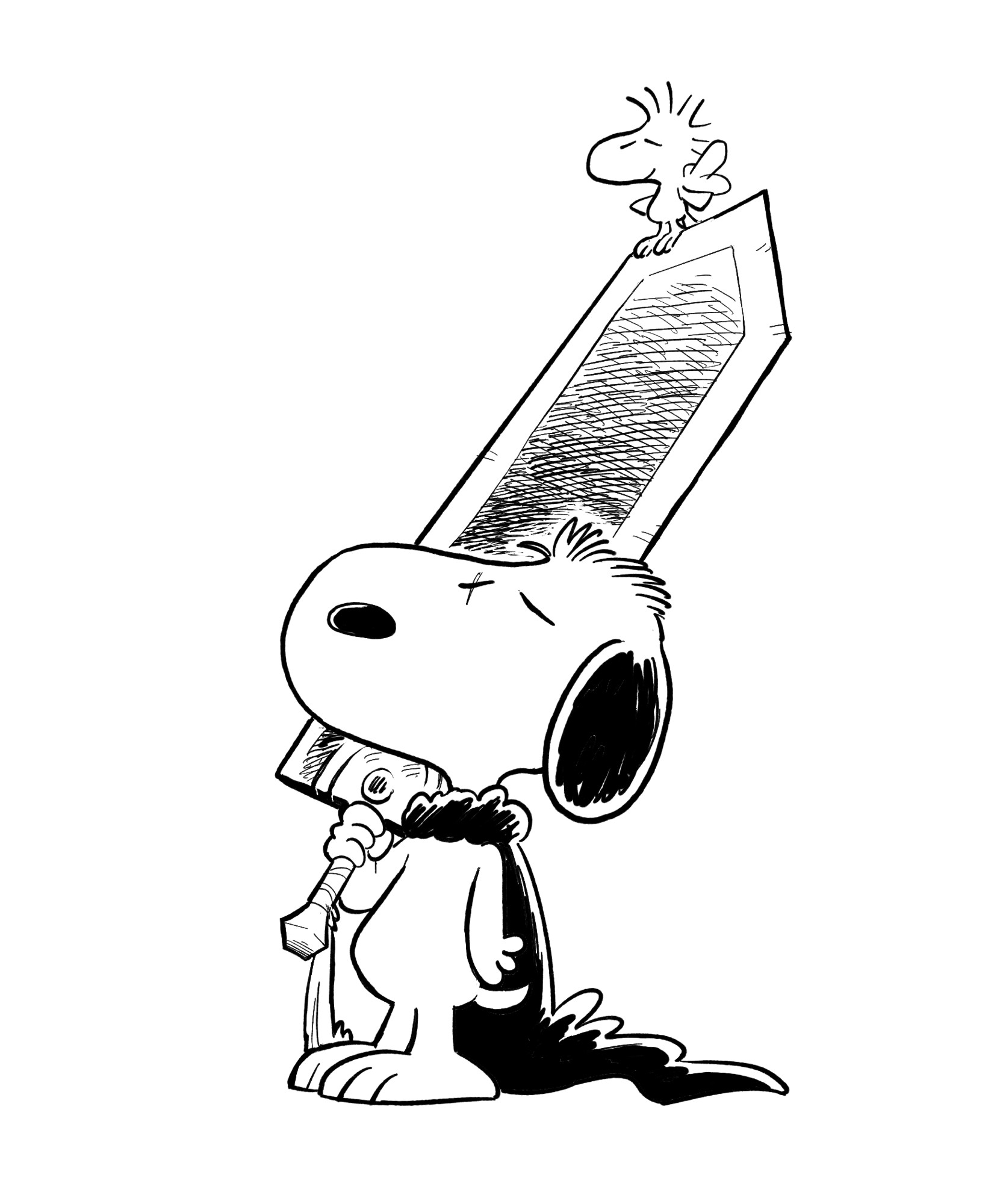 Snoopy as Guts from Berserk