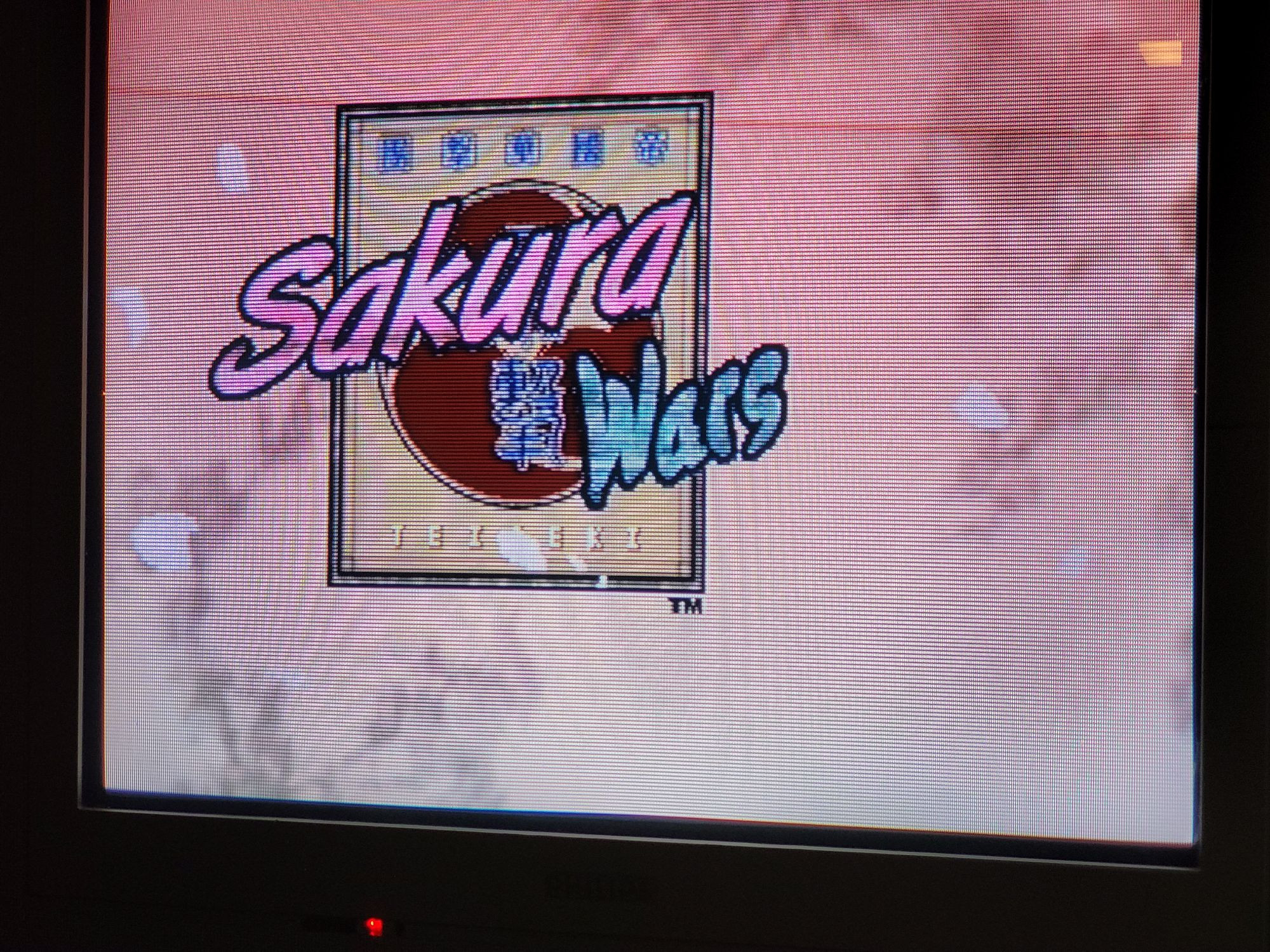 A pic of my CRT with the Sakura Wars title screen up